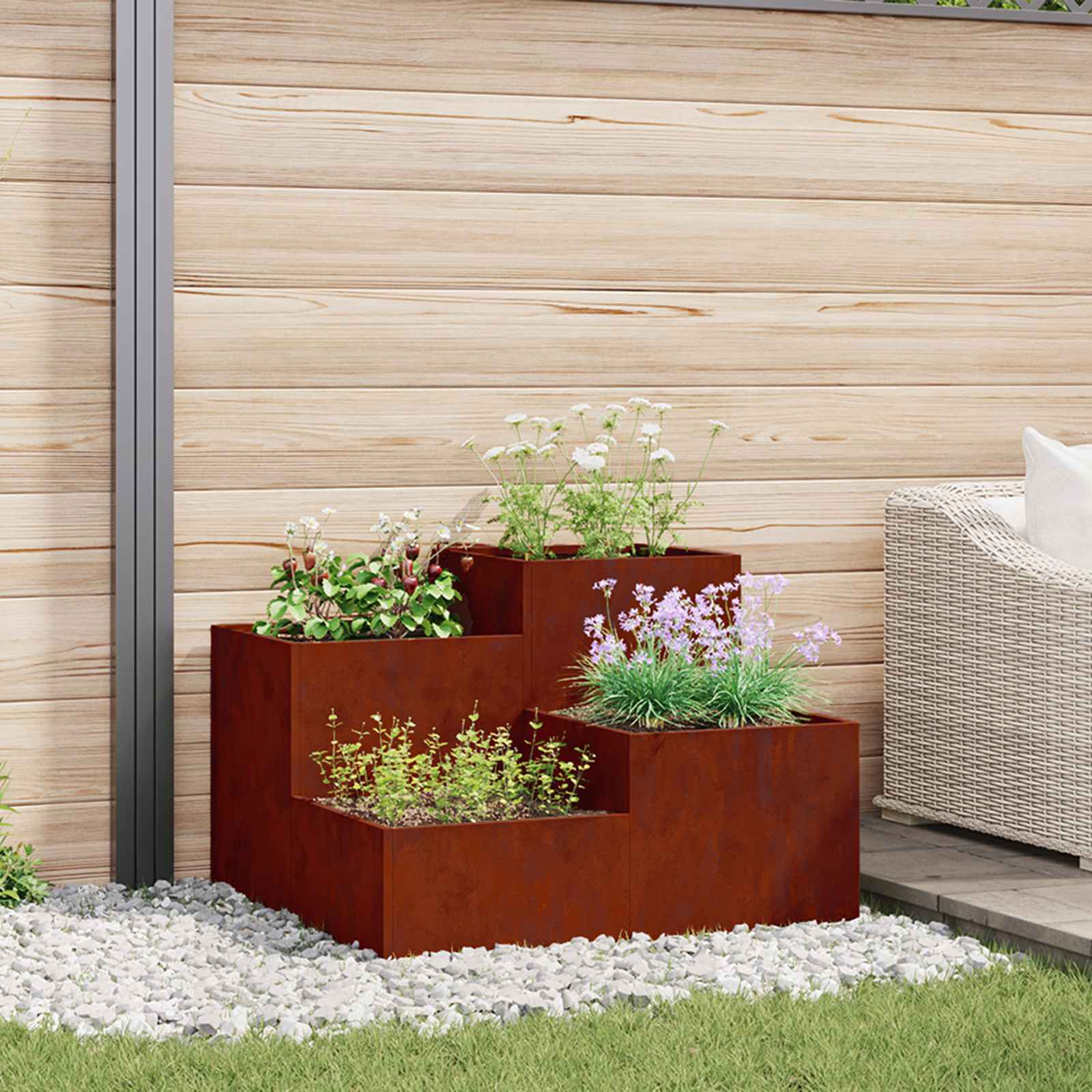 Aia istutuspot Rooste 80 x 80 x 60 cm terase tüüp