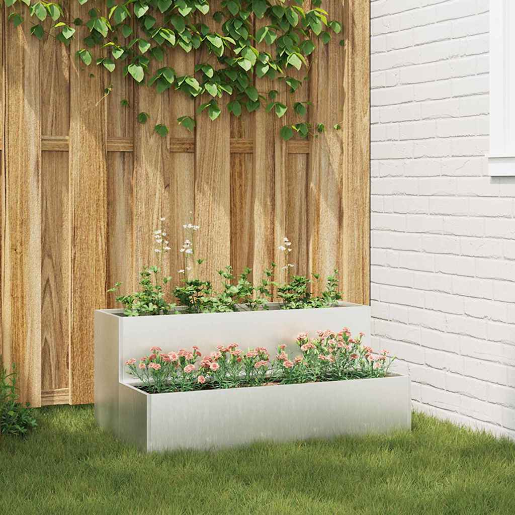 Aia istutuspot Hõbedane 100 x 60 x 45 cm Roostevaba teras