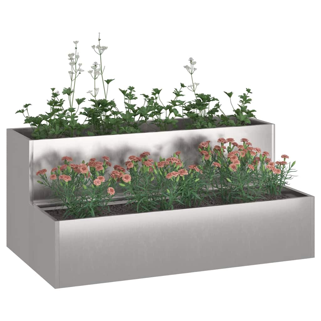 Aia istutuspot Hõbedane 100 x 60 x 45 cm Roostevaba teras
