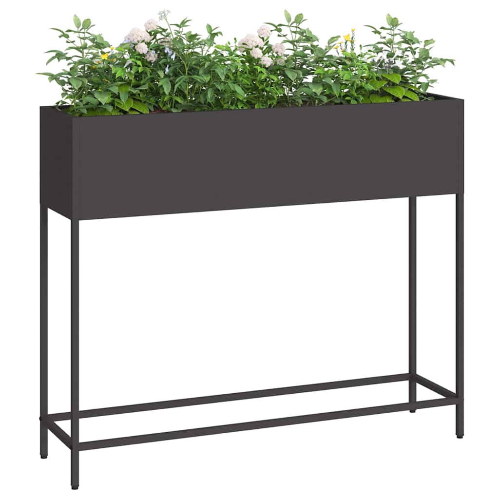 Tõstetud aiataimelava Must 100 x 26 x 82 cm Teras