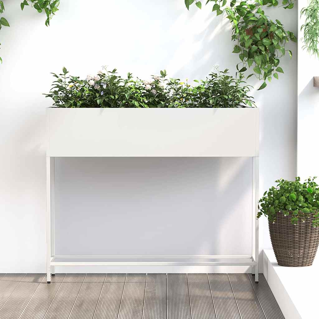 Tõstetud aiataimelava Valge 100 x 26 x 82 cm Teras