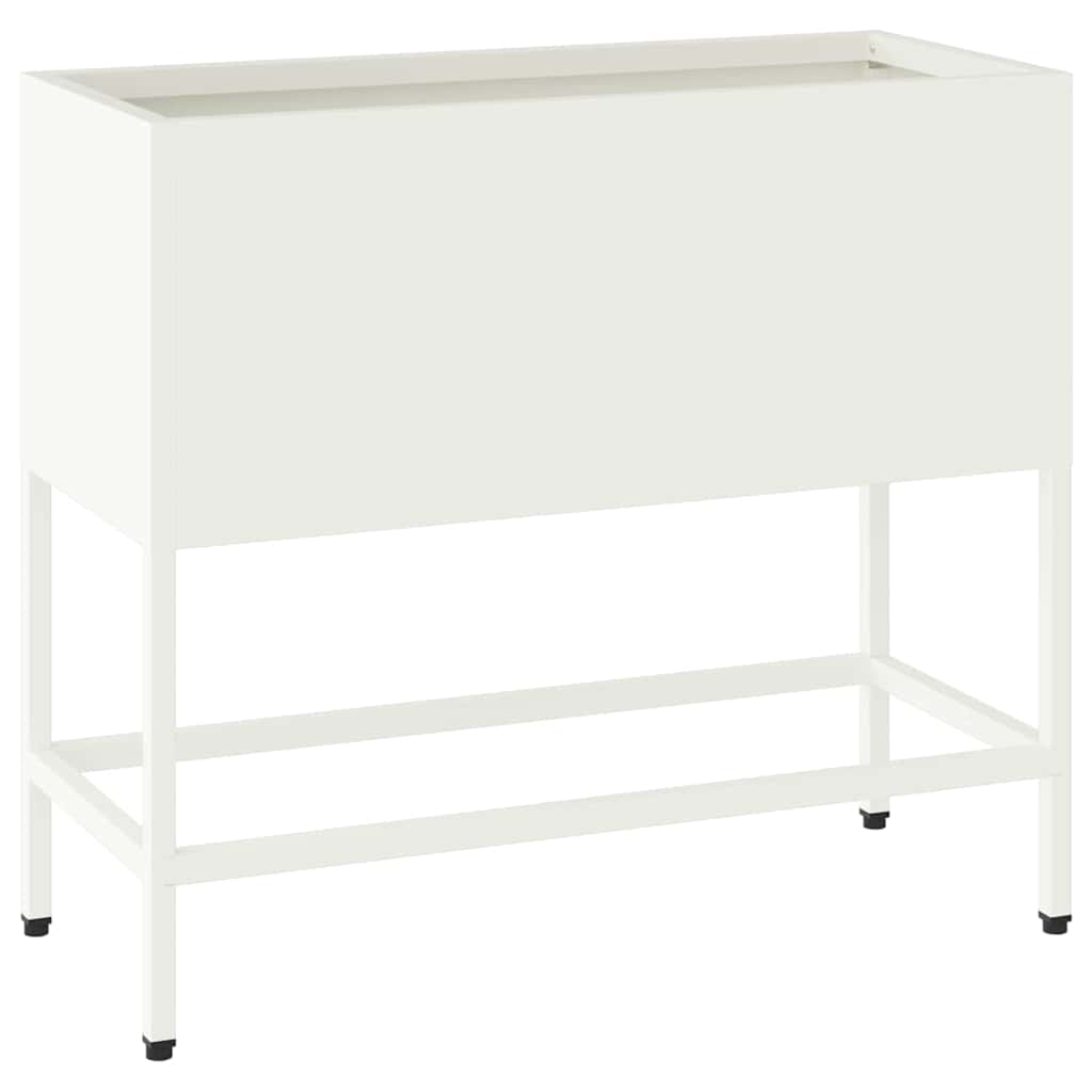 Tõstetud aiataimelava Valge 60 x 26 x 48 cm Teras