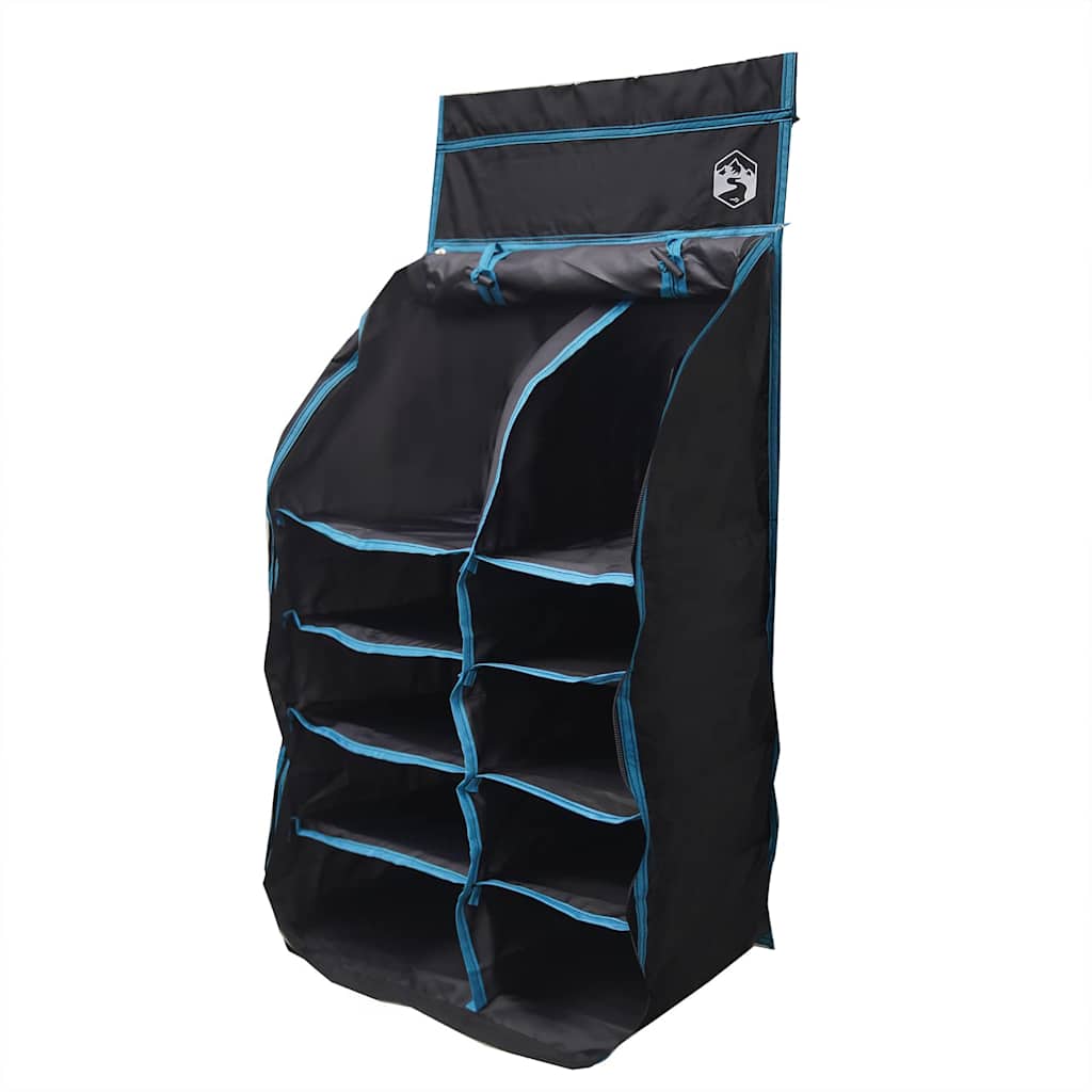 Rippuv telgi korraldaja 10 taskut Must 40,5 x 25 x 80 cm oxford