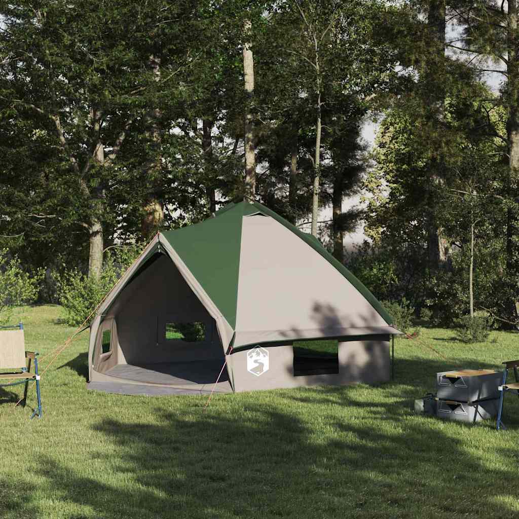 Teepee Telk 6-Inimesele 6-kohaline Roheline ja Valge