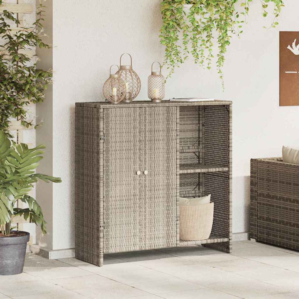 Hoiukapp riiuliga uksega Helehall 100 x 36 x 102 cm Rotang