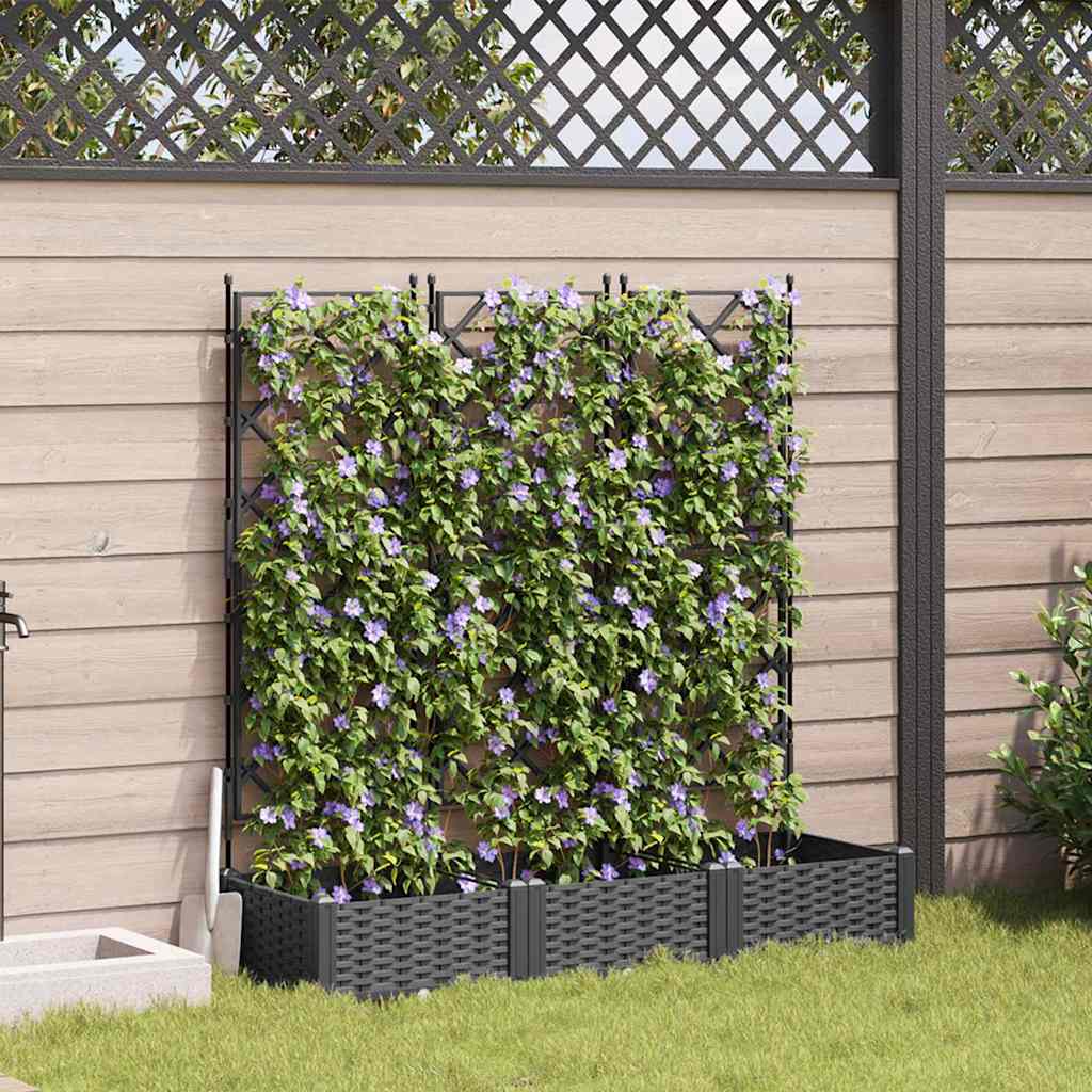 Aia istutuspot 3 tk Must 120 x 40 x 125,5 cm PP