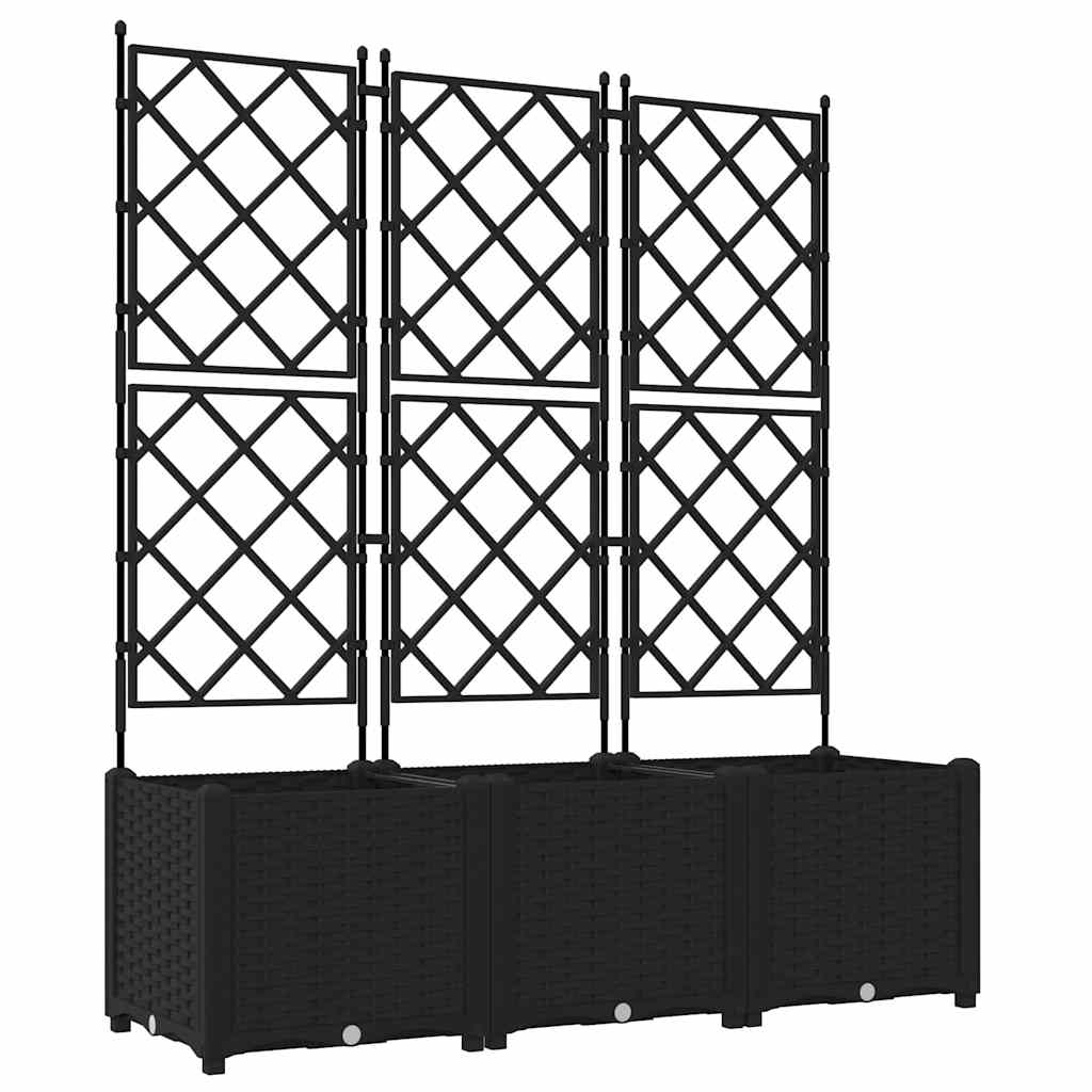 Aia istutuspot 3 tk Must 120 x 40 x 143 cm PP