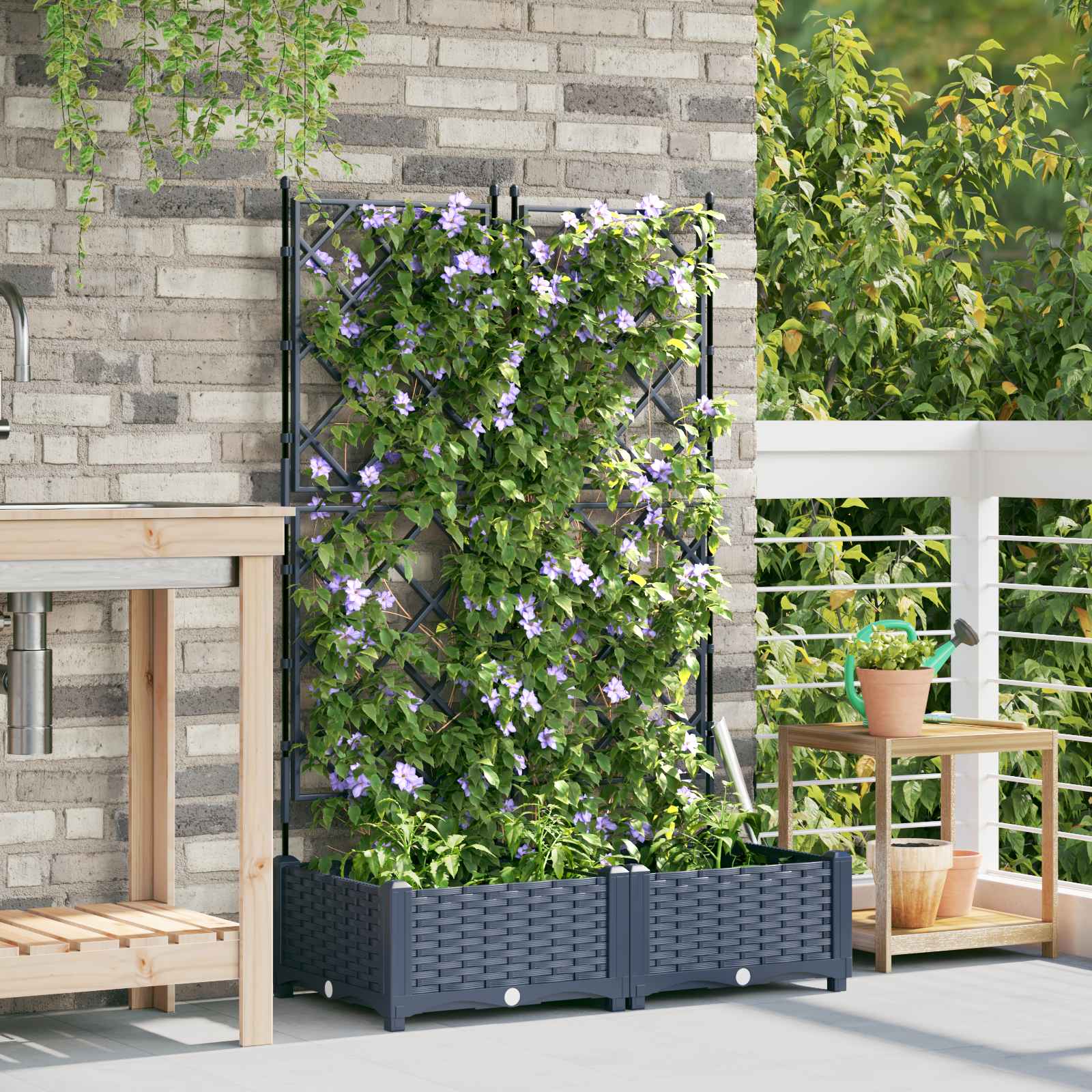 Aia istutuspot 2 tk Hall 80 x 40 x 125,5 cm PP