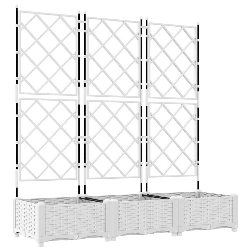 Aia istutuspot 3 tk Valge 120 x 40 x 125,5 cm PP