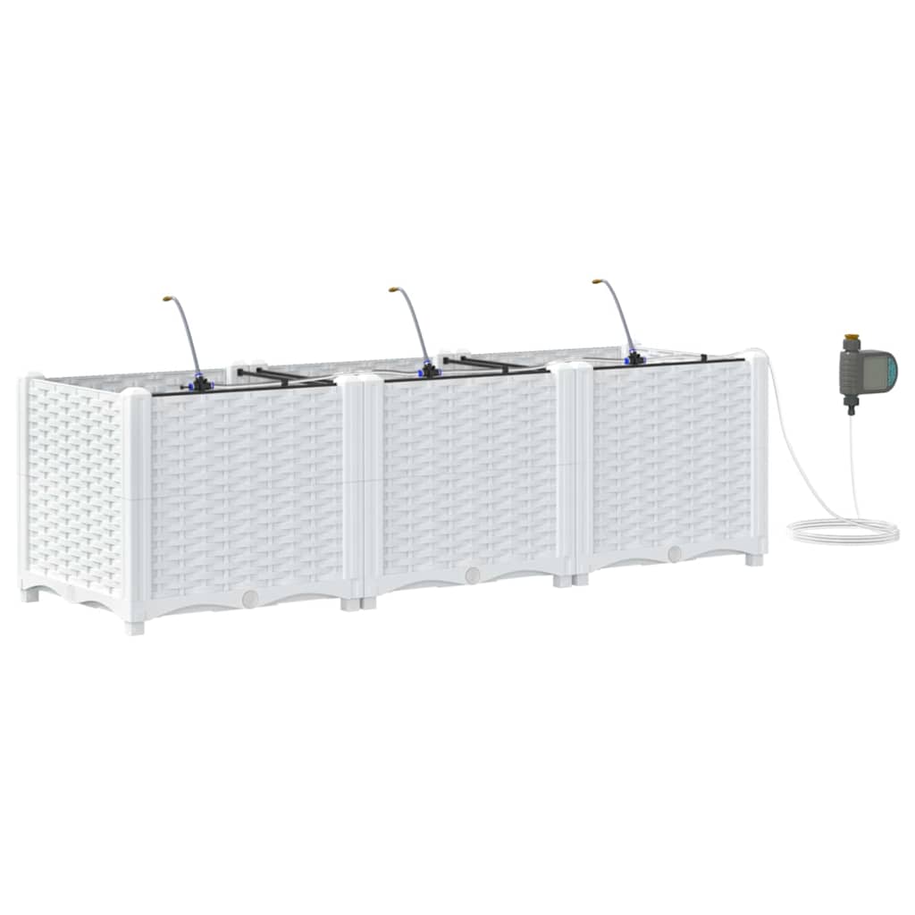 Aia istutuspot 3 tk Valge 120 x 40 x 37,5 cm PP