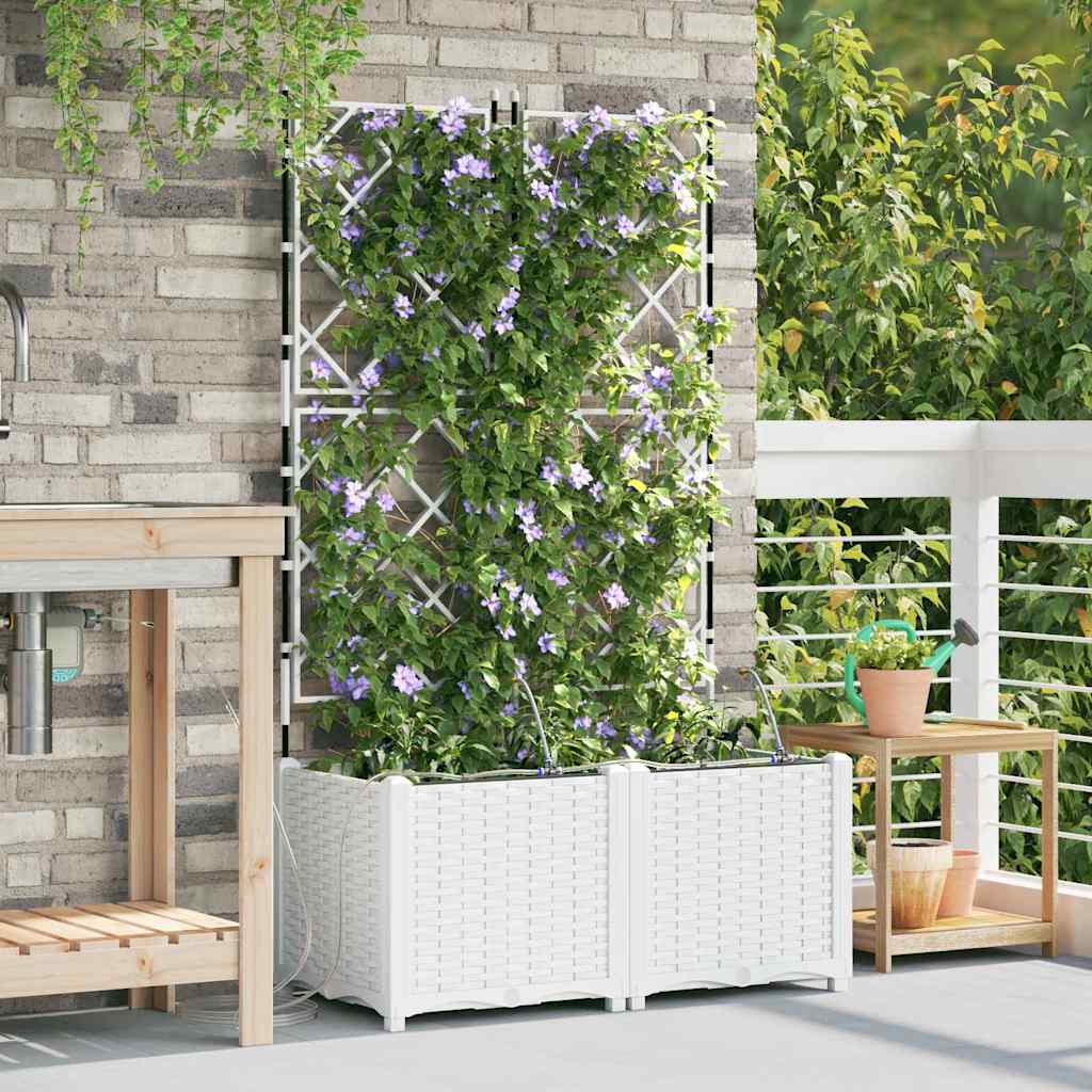 Aia istutuspot 2 tk Valge 80 x 40 x 142 cm PP