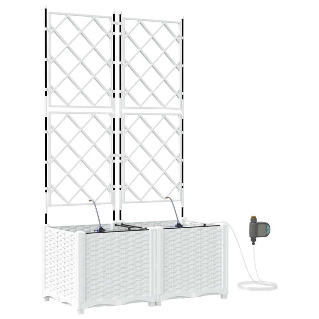 Aia istutuspot 2 tk Valge 80 x 40 x 142 cm PP