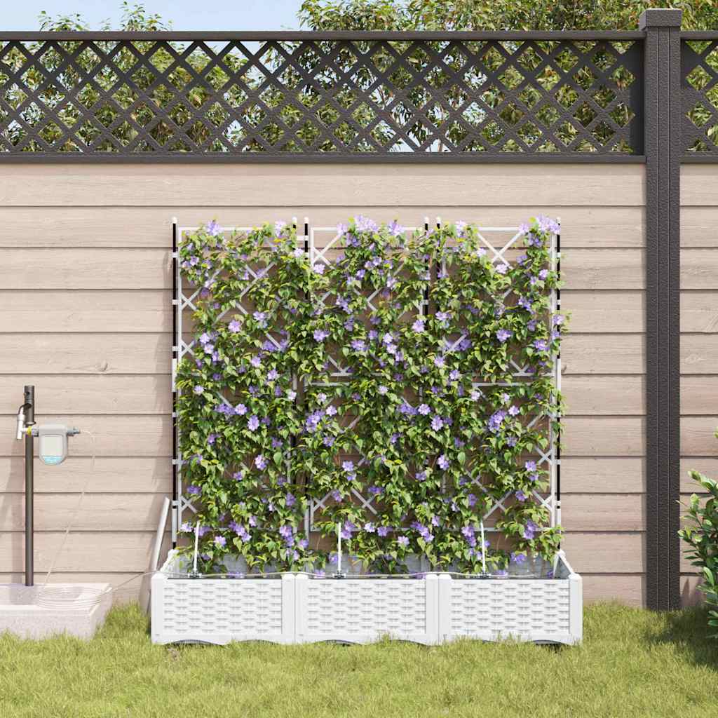 Aia istutuspot 3 tk Valge 120 x 40 x 126 cm PP