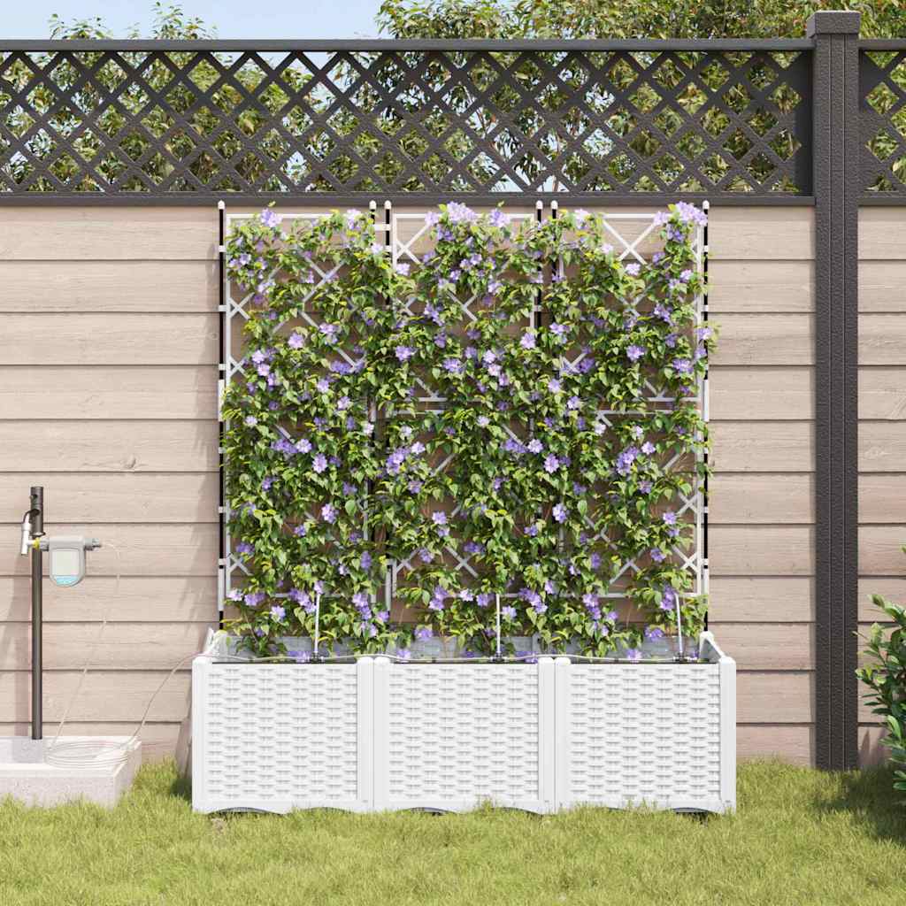 Aia istutuspot 3 tk Valge 120 x 40 x 142 cm PP