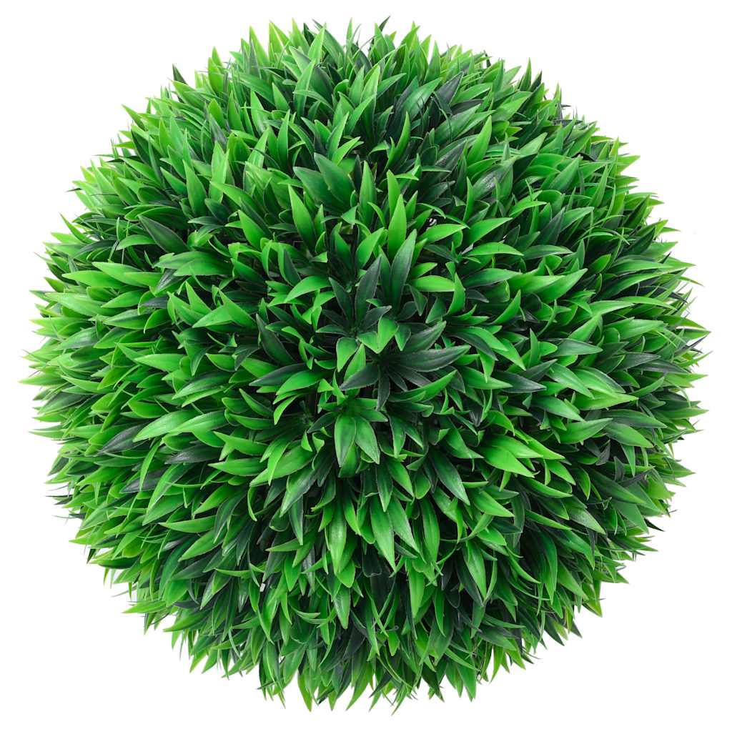 Kunstpukspuidust pallid LED tuledega 2 tk Roheline 38 cm