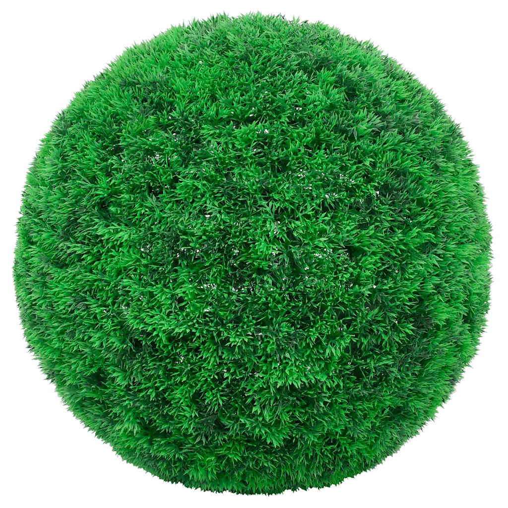 Kunstpukspuidust pallid LED tuledega 2 tk Roheline 27 cm