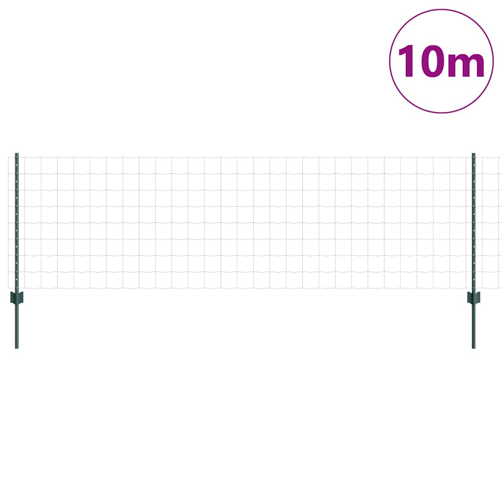 Euro aia postiga 10 x 0,8 m PVC-kaetud teras Roheline Võrk