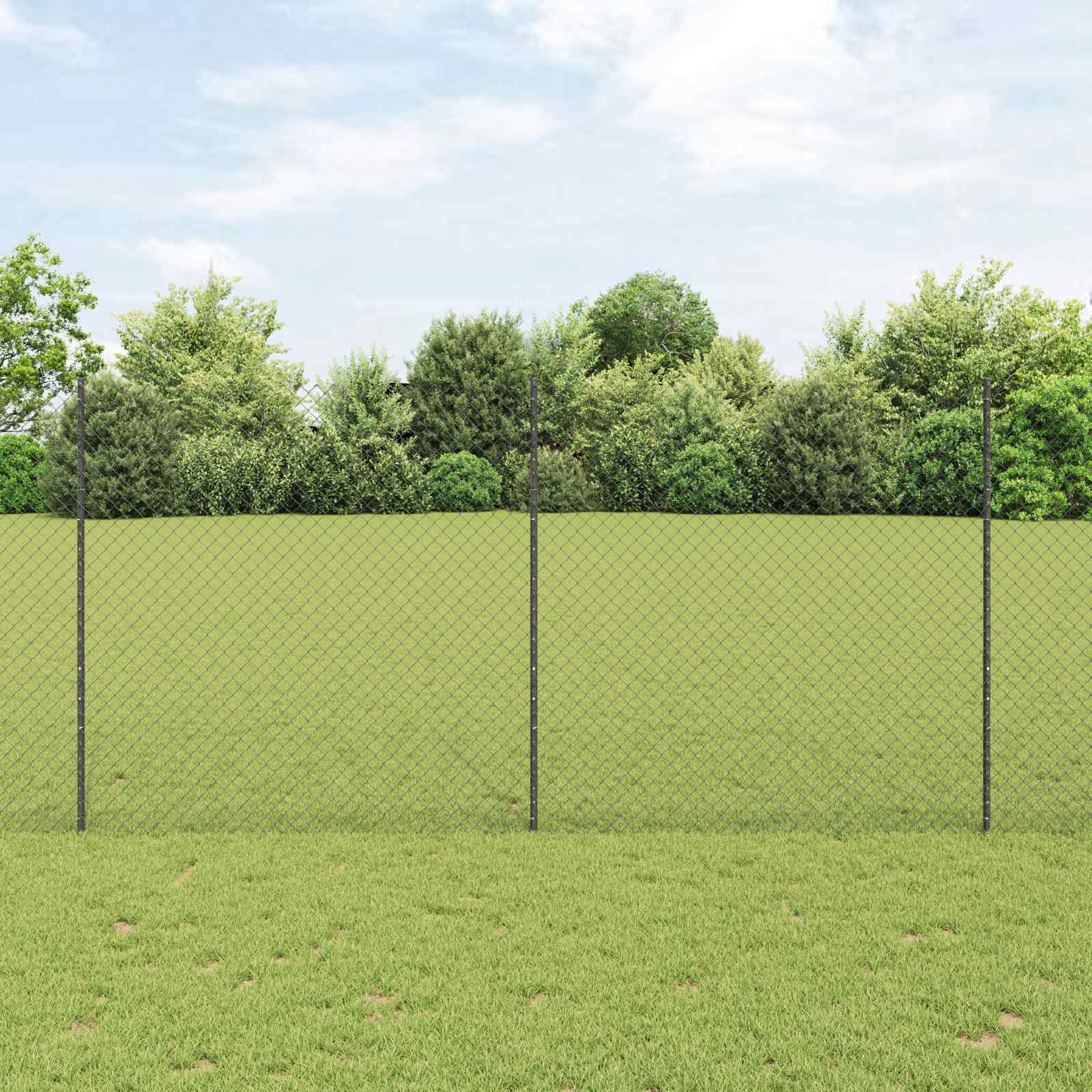 Aedade kettingfence koos postiga 10 x 1,5 m PVC-kaetud teras
