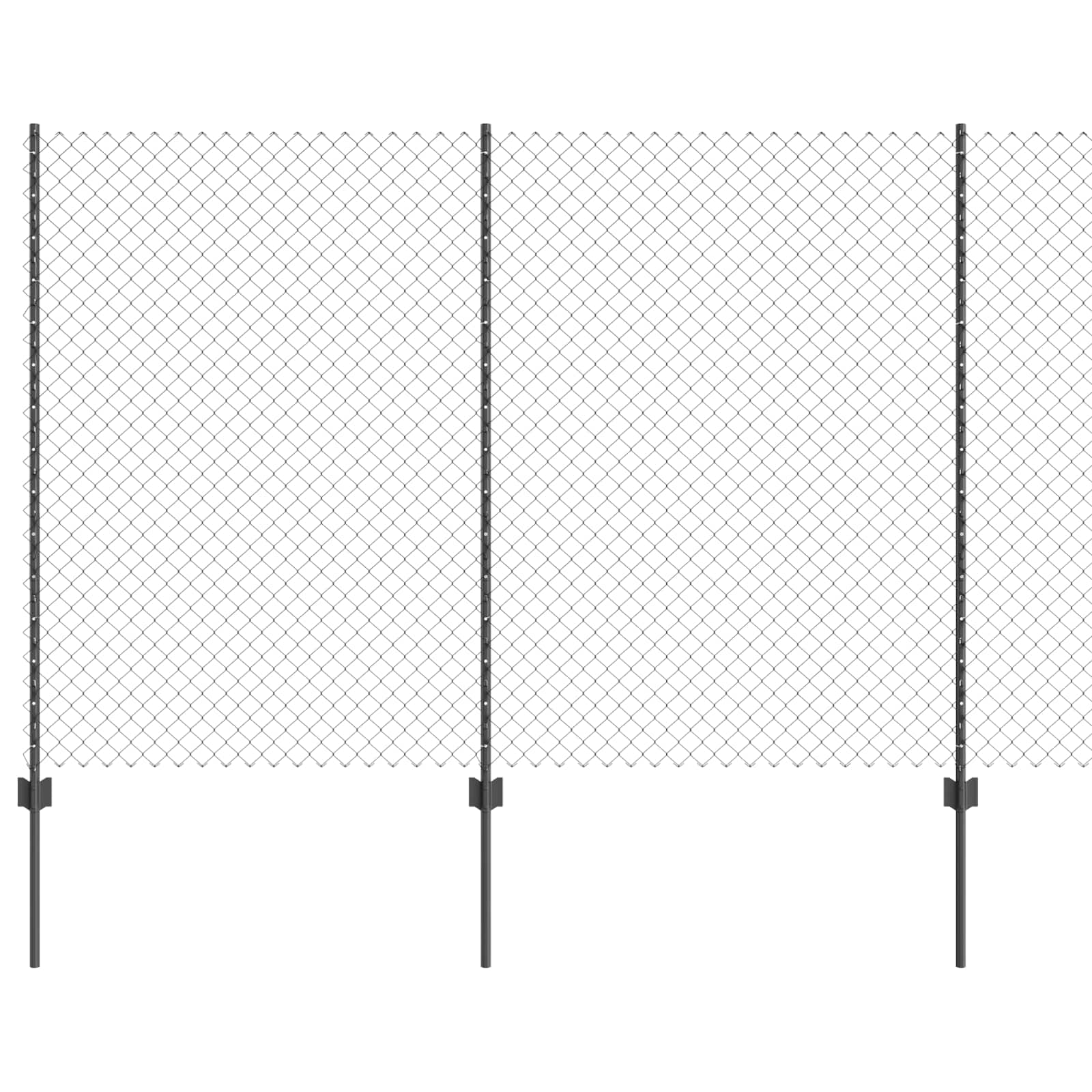 Aedade kettingfence koos postiga 10 x 1,5 m PVC-kaetud teras