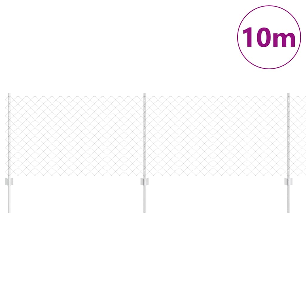 Aedade kettingfence koos postiga 10 x 0,8 m Tsingitud teras