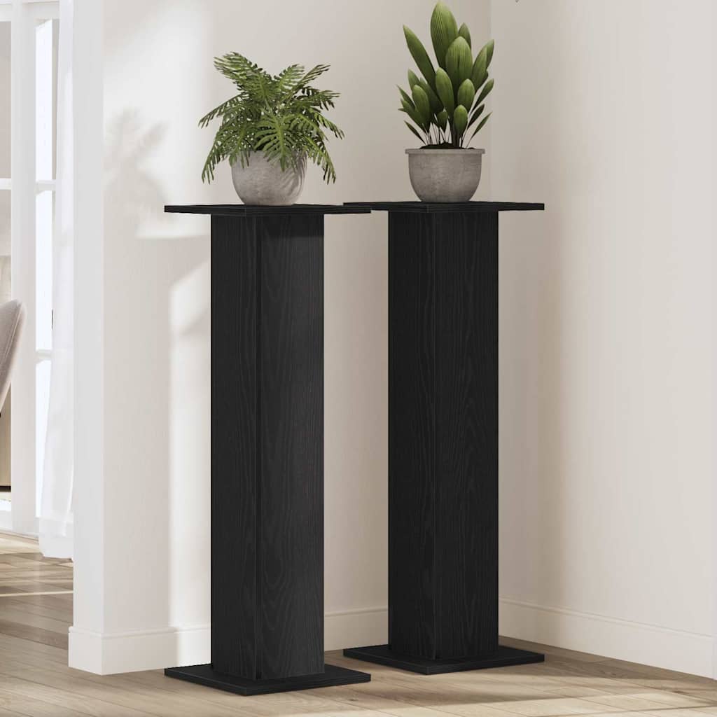Taimede alus 2 tk Must tamm 30 x 30 x 95 cm Tehispuit