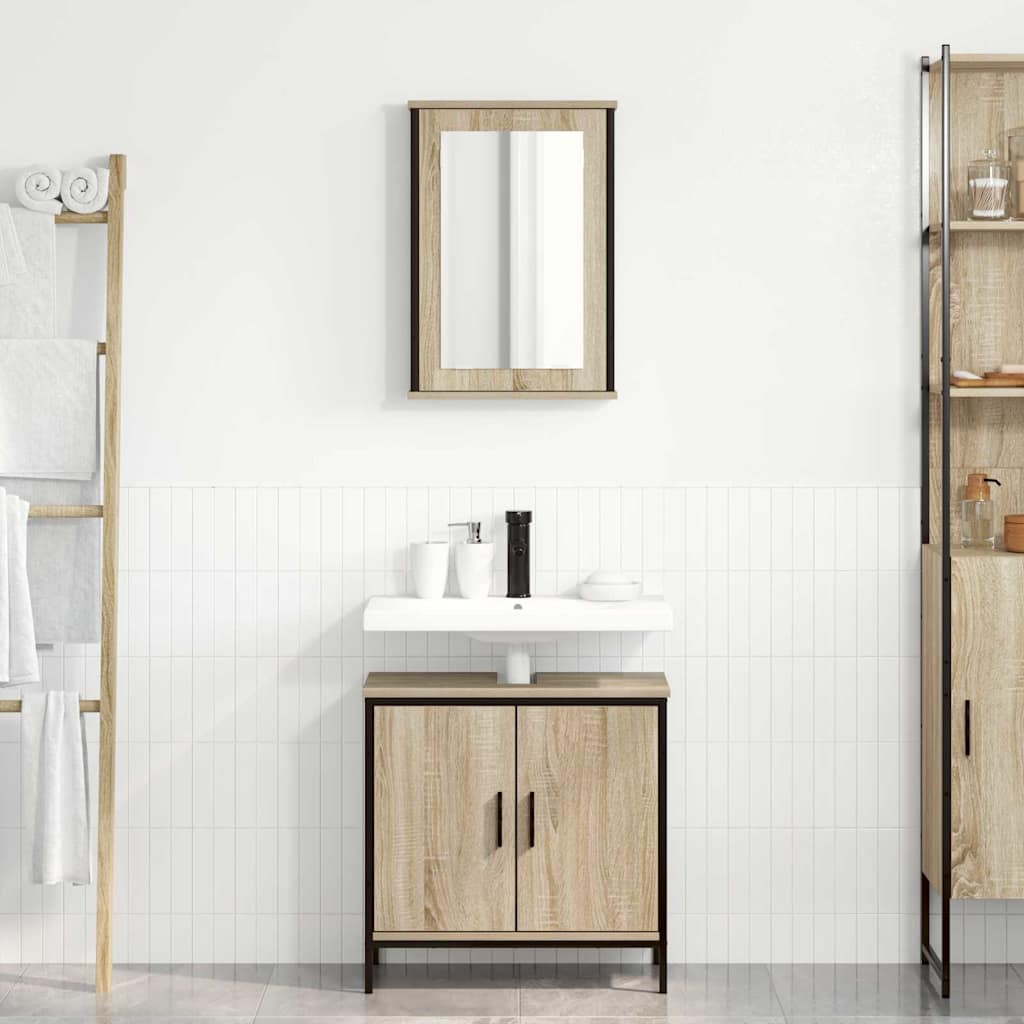 Vannitoa mööbleset 2 tk Pruun 60 x 30 x 60 cm Tehispuit
