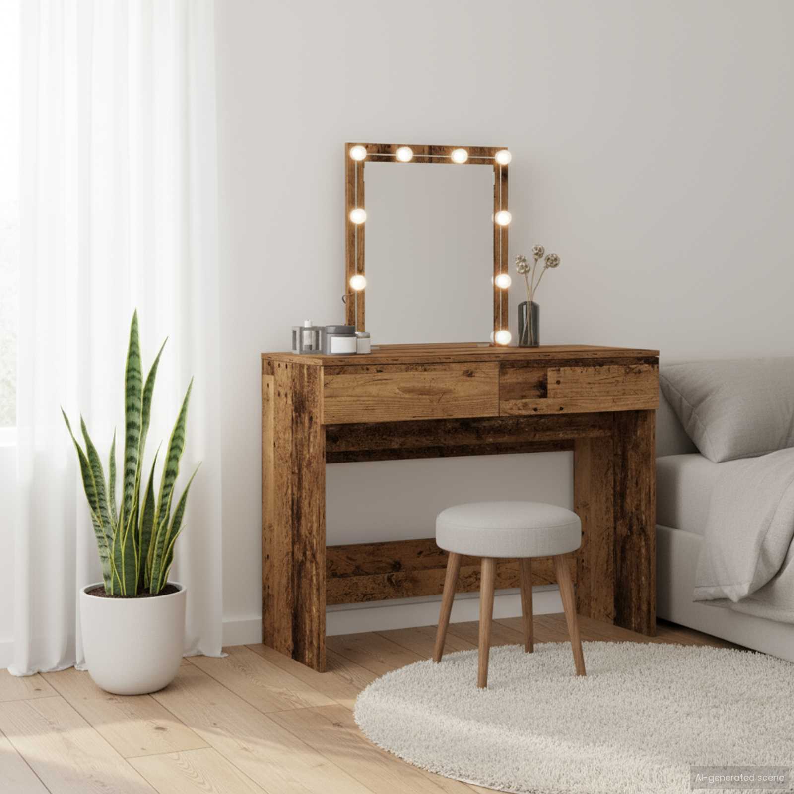 Riietumislaud Vana puit 100 x 40 x 130 cm Tehispuit