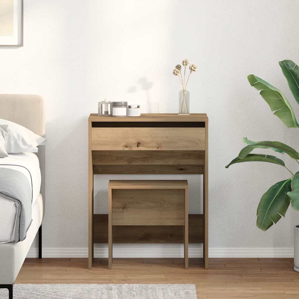 Riidekapp 2 tk käsitöötamm 60 x 40 x 75 cm Tehispuit