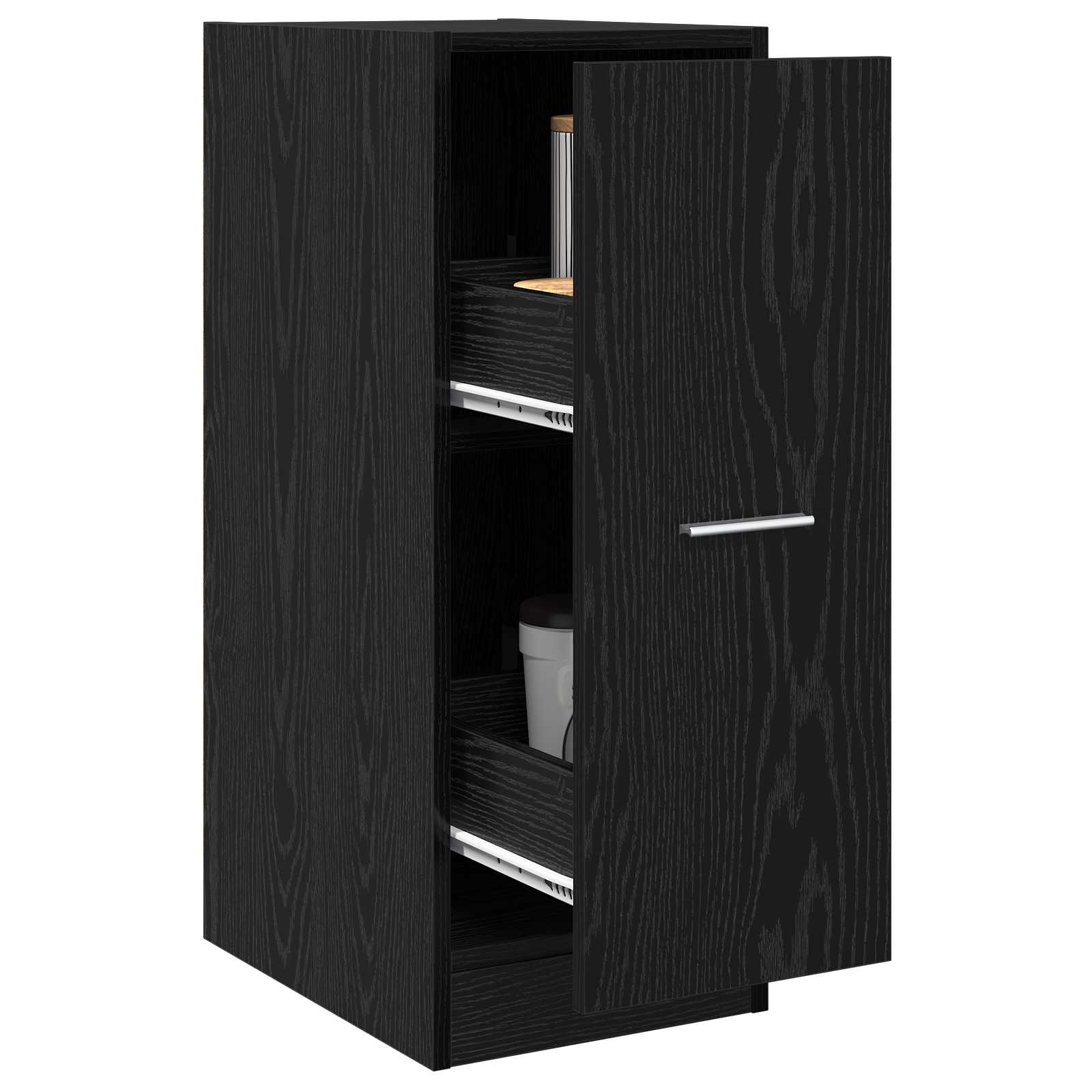 Apteekri kapp Must tamm 30 x 41 x 77.5 cm Tehispuit