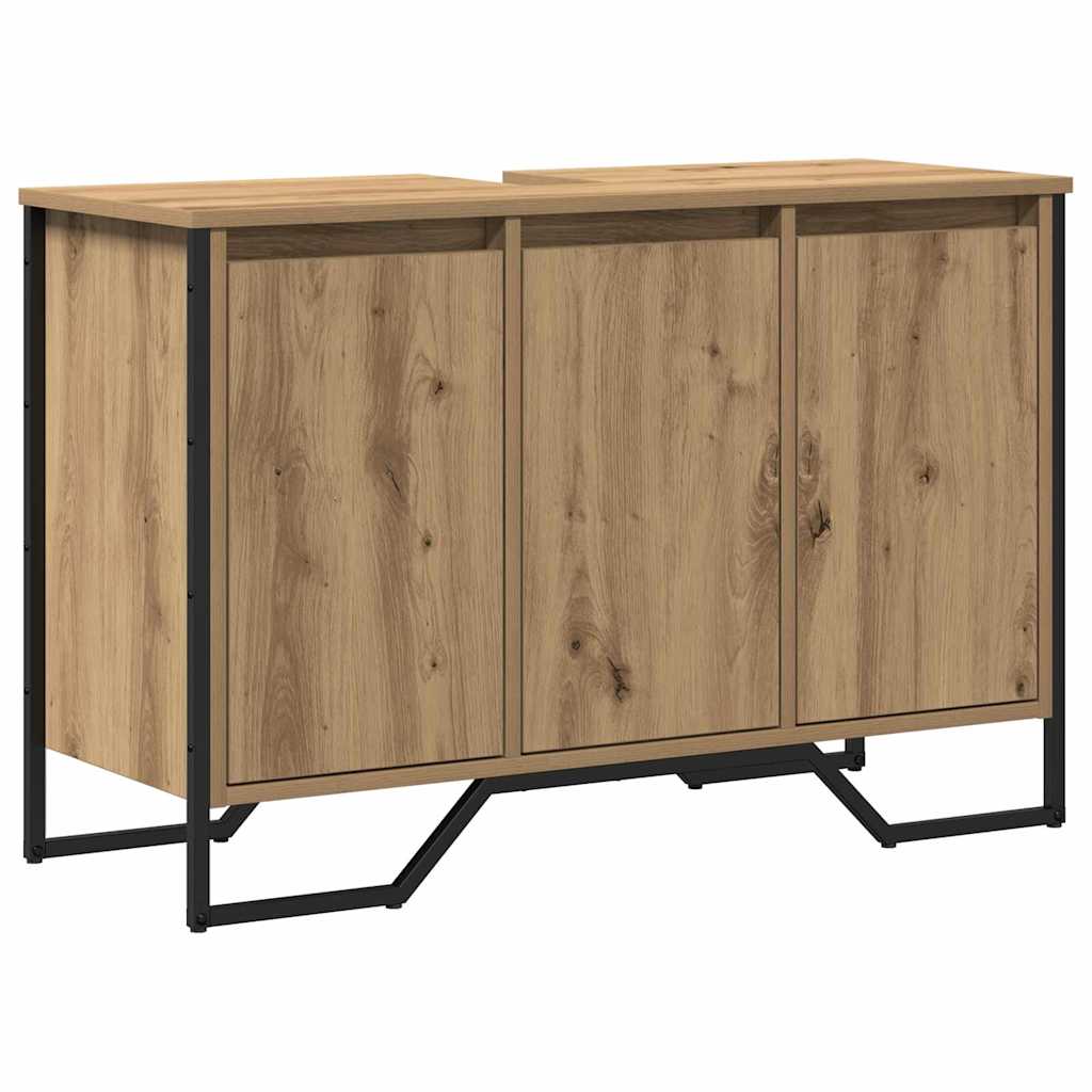 Vannitoa kraanikausi kapp Käsitööpuu 91 x 35 x 60 cm Tehispuit