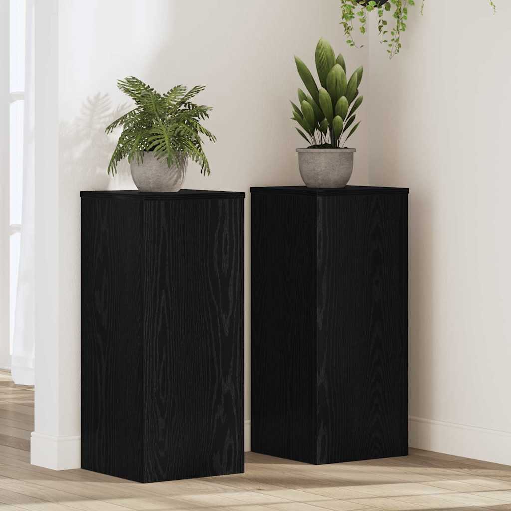 Taimede alus 2 tk Must tamm 30 x 30 x 70 cm Tehispuit