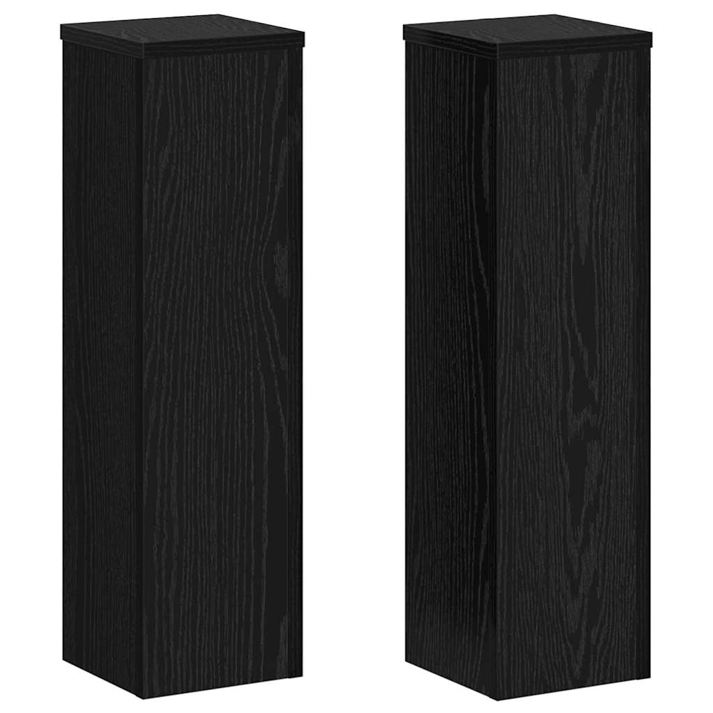 Taimede alus 2 tk Must tamm 17 x 17 x 60 cm Tehispuit