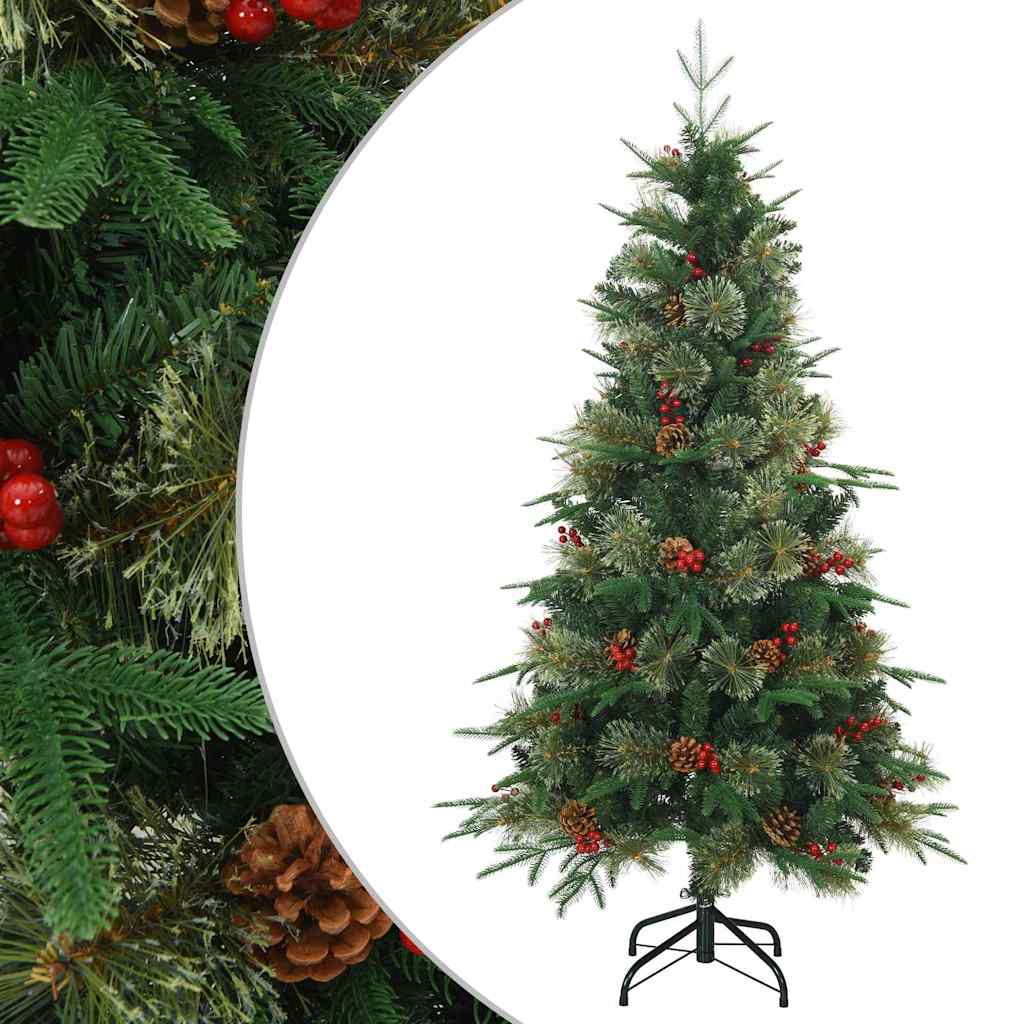 Kunstlik kokkupandav jõulupuu Roheline 150 cm PVC, PE ja Teras
