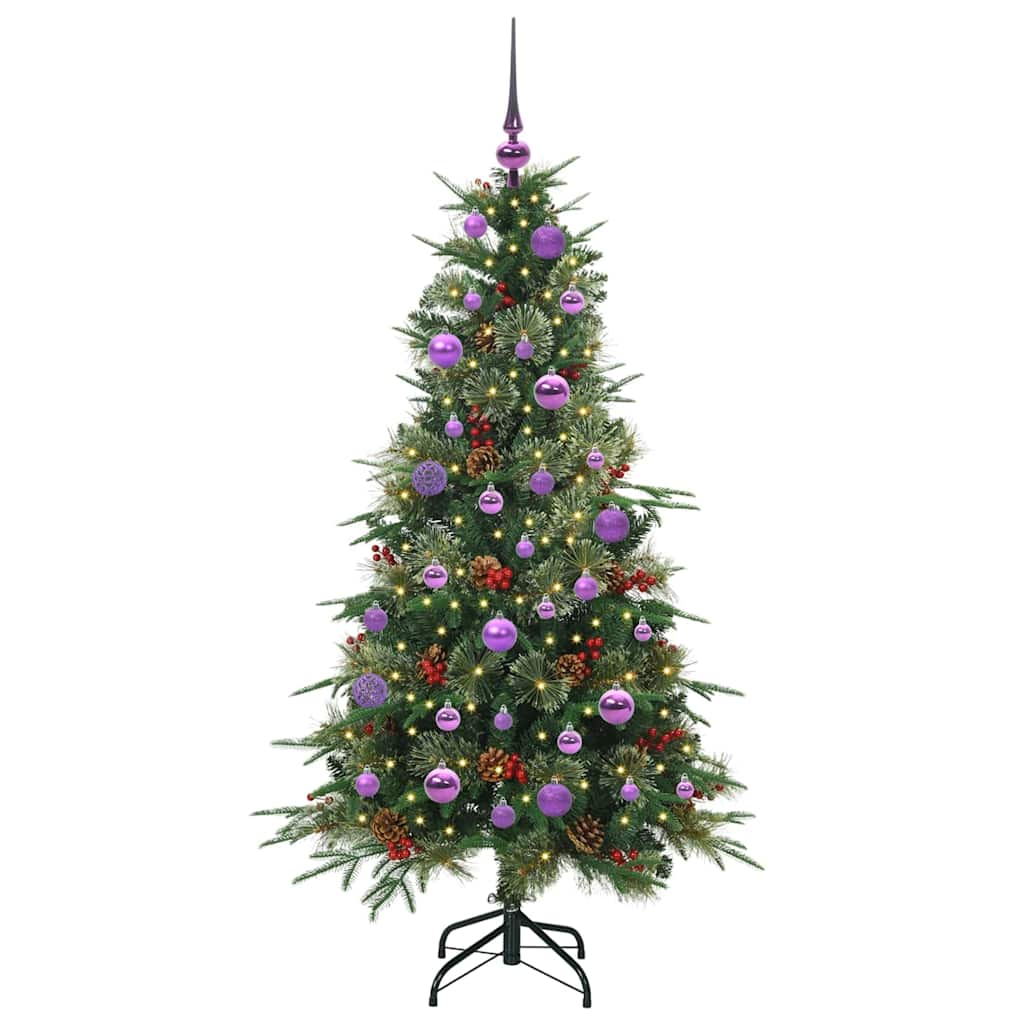 Kunstlik kokkupandav jõulupuu Roheline 150 cm PE ja PVC