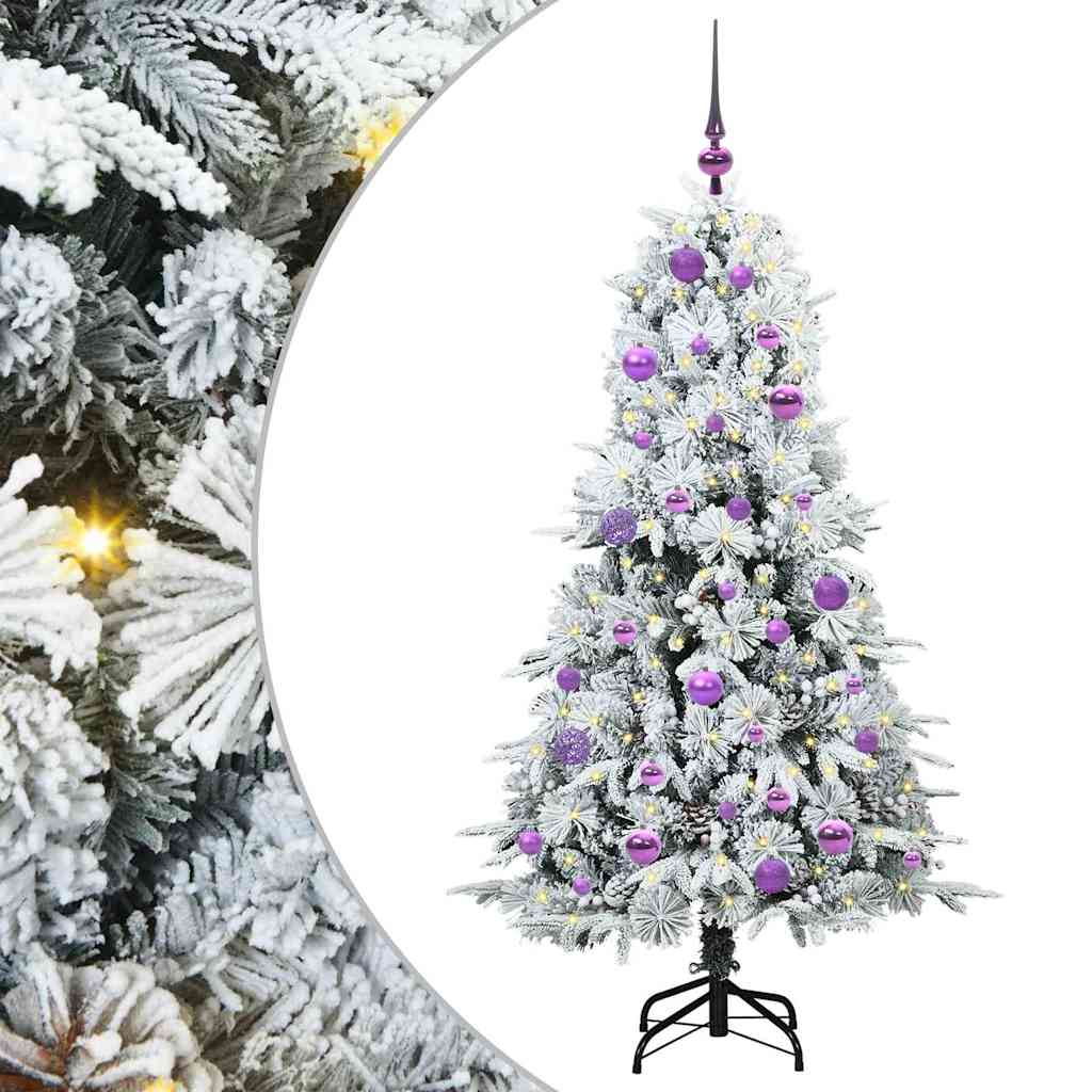 Kunstlik kokkupandav jõulupuu Valge 150 cm PE ja PVC
