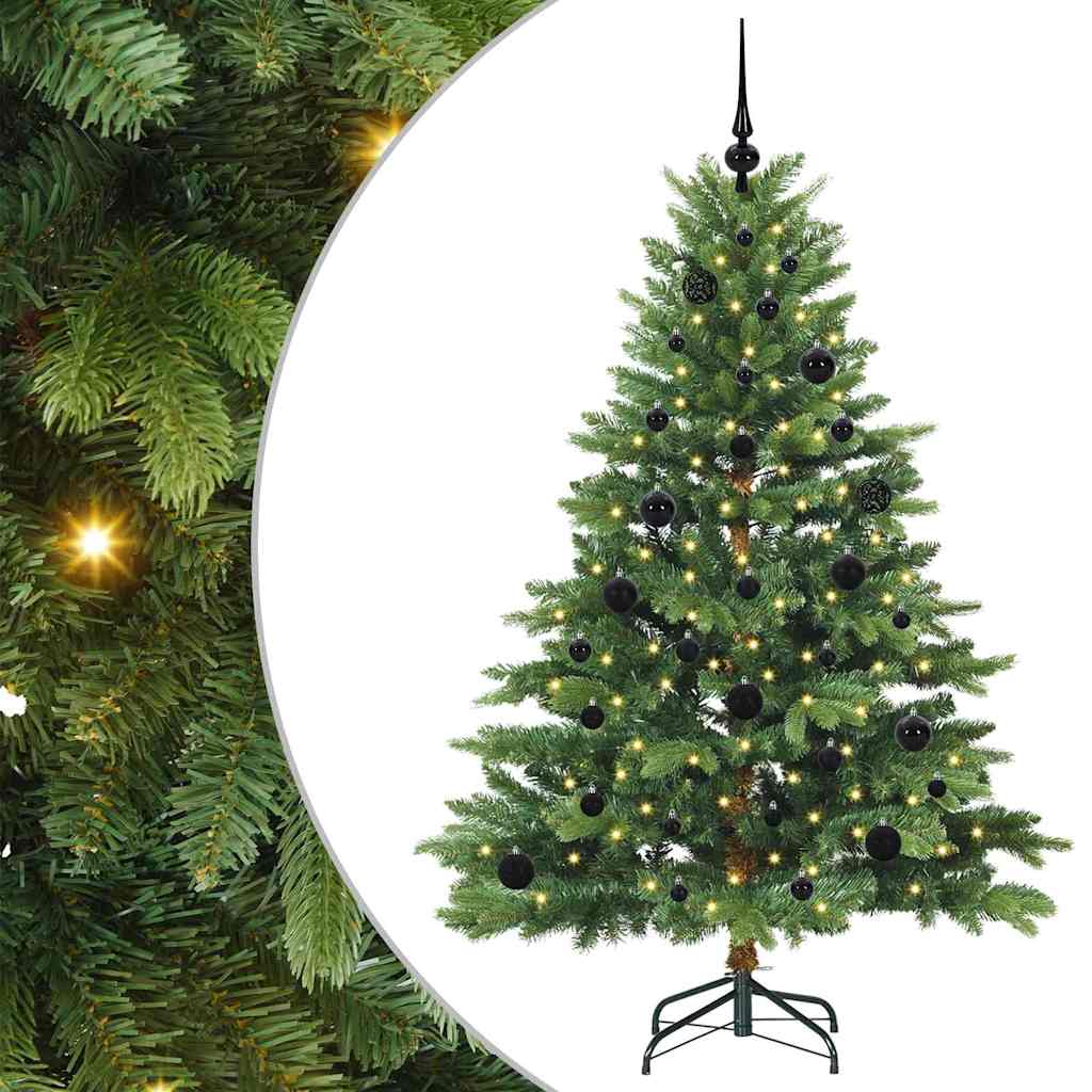 Tehisjõulupuu koos 150 LED-iga Roheline 150 cm PE ja PVC