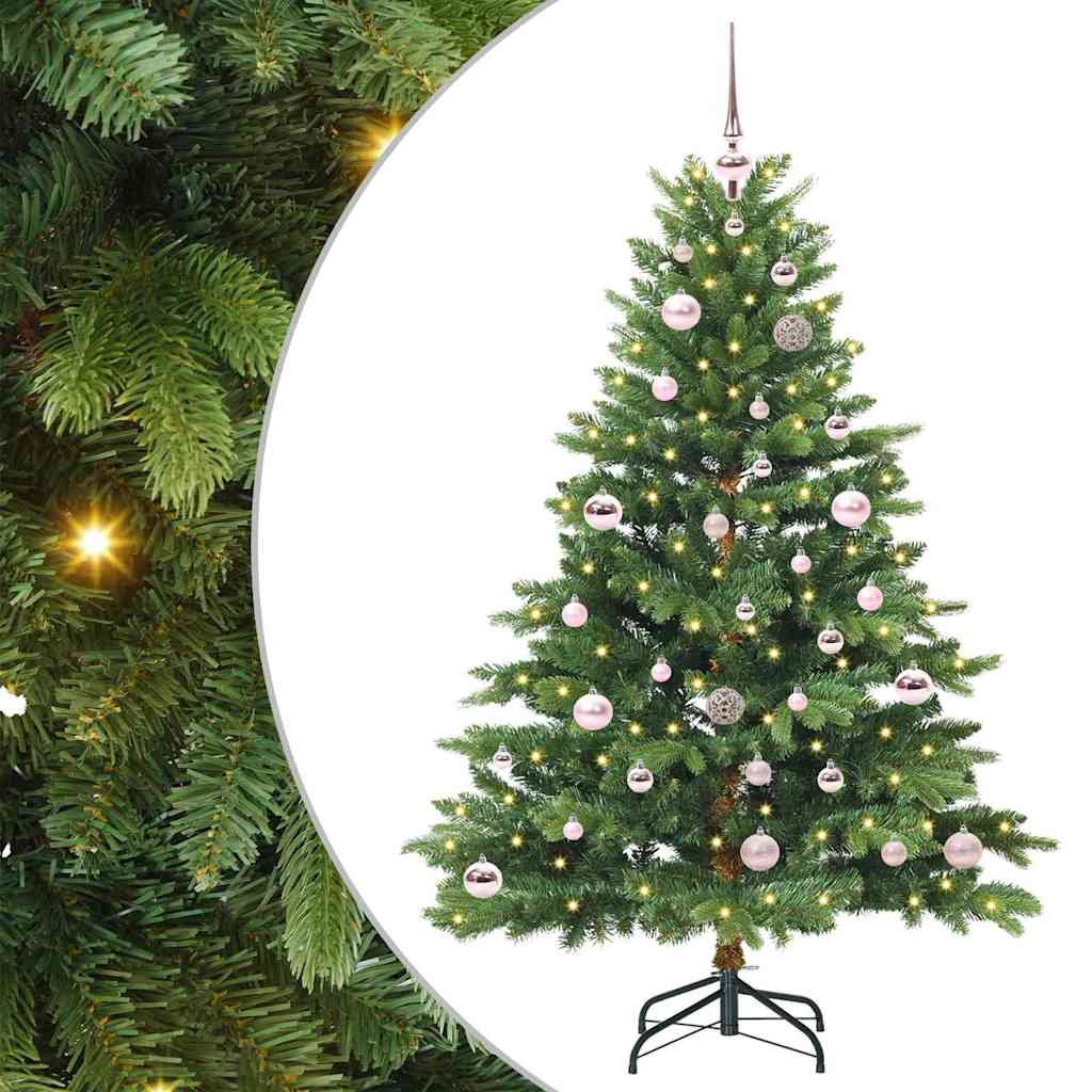 Tehisjõulupuu koos 150 LED-iga Roheline 150 cm PE ja PVC