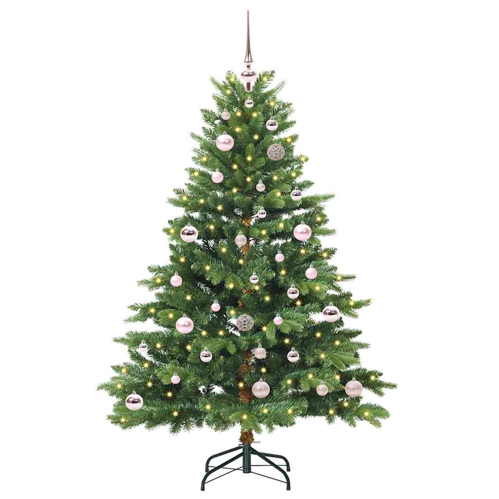 Tehisjõulupuu koos 150 LED-iga Roheline 150 cm PE ja PVC