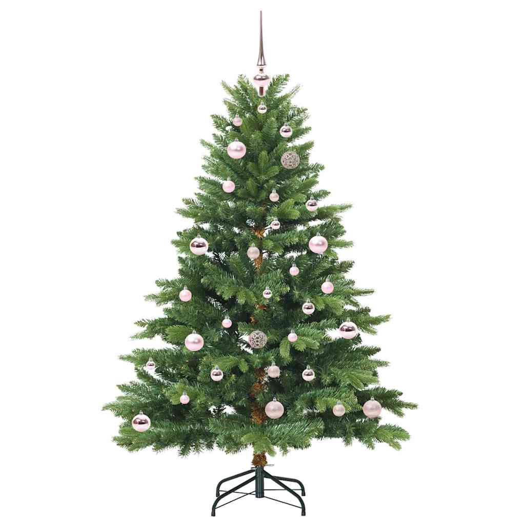 Tehisjõulupuu koos 150 LED-iga Roheline 150 cm PE ja PVC