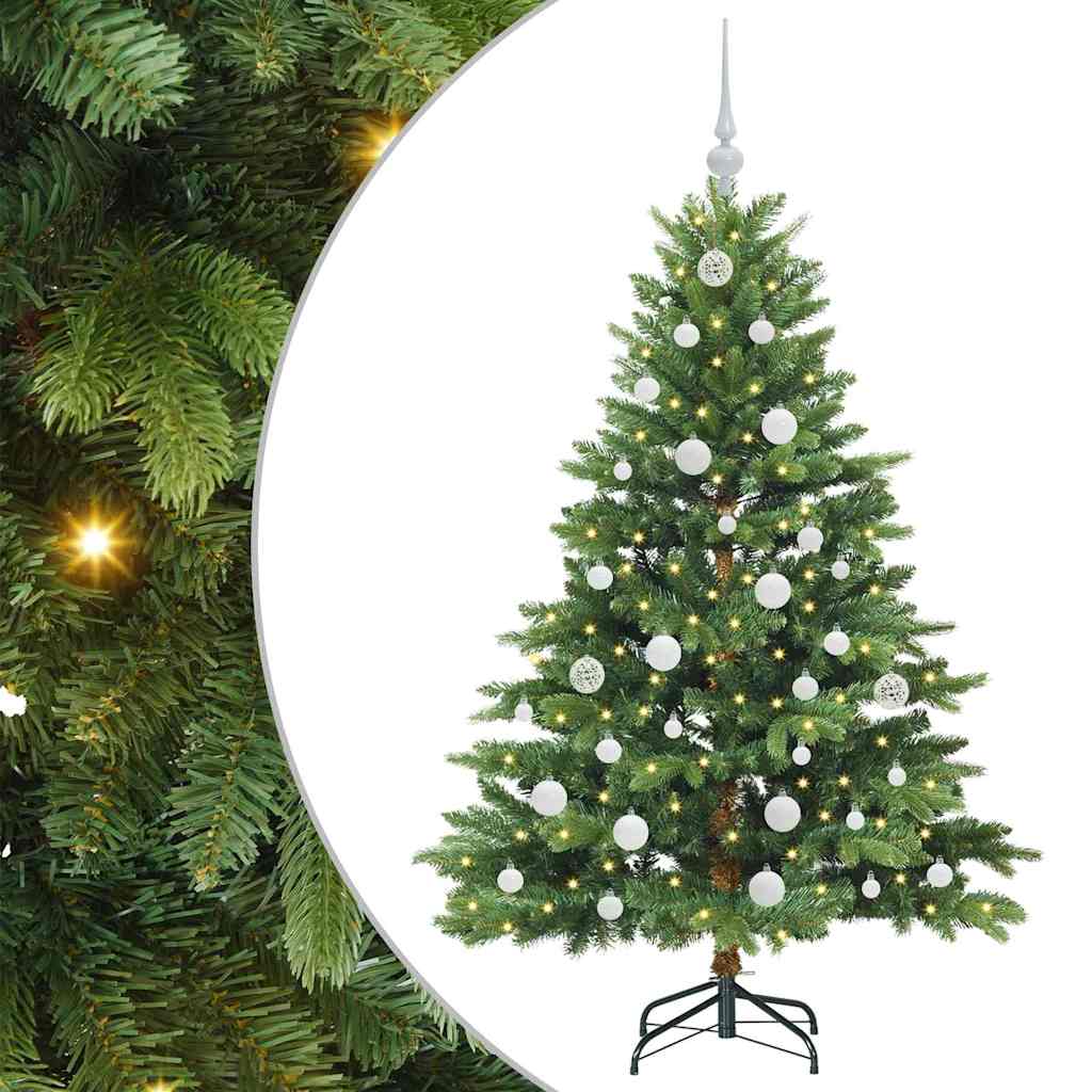 Tehisjõulupuu koos 150 LED-iga Roheline 150 cm PE ja PVC