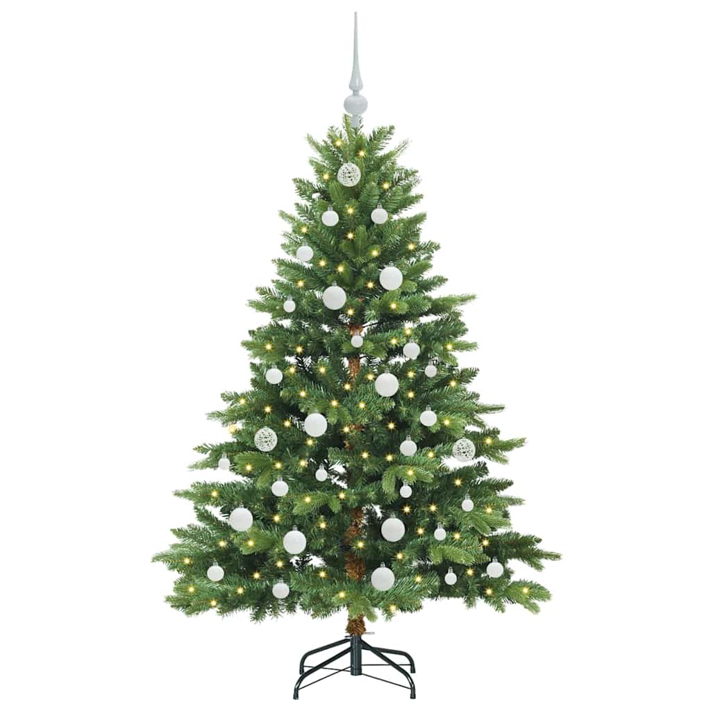 Tehisjõulupuu koos 150 LED-iga Roheline 150 cm PE ja PVC