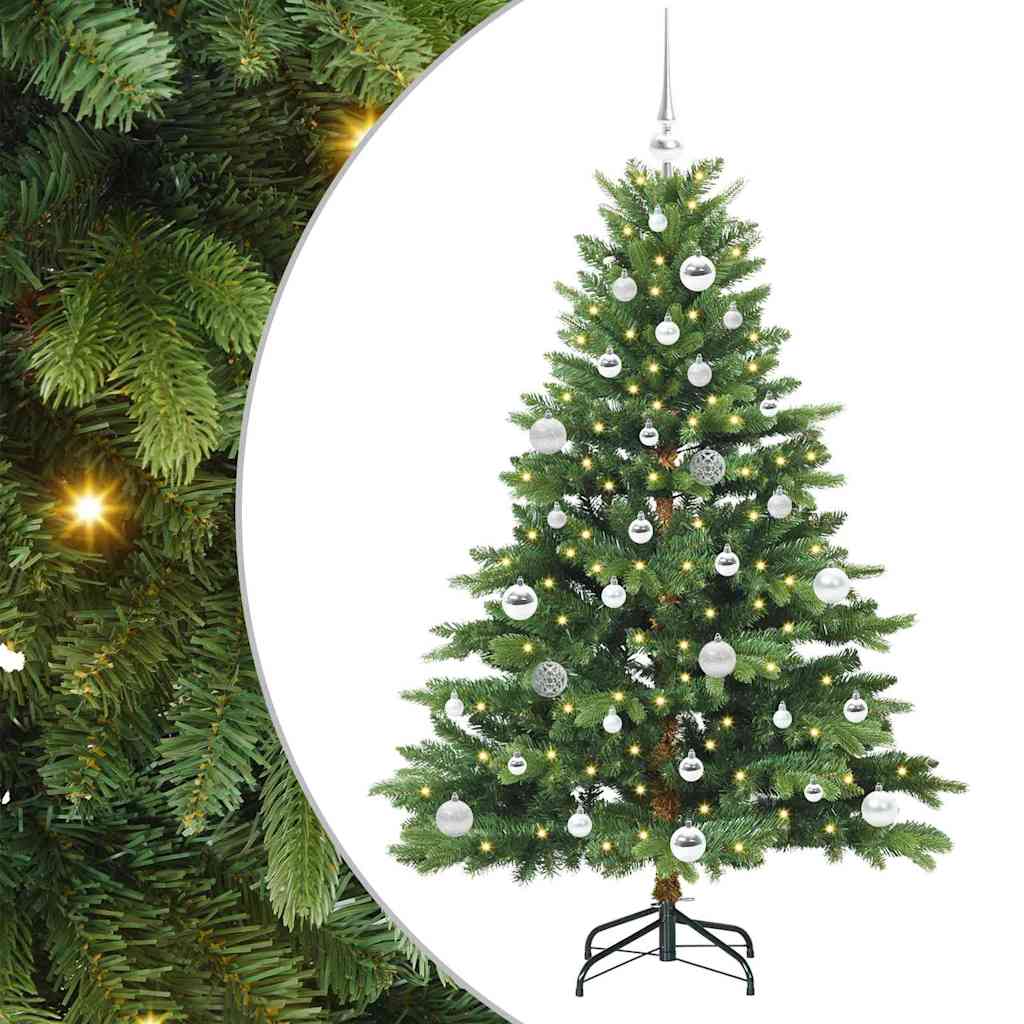 Tehisjõulupuu koos 150 LED-iga Roheline 150 cm PE ja PVC