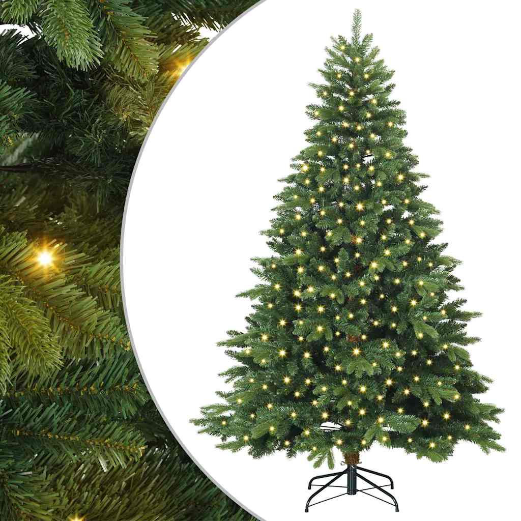 Tehisjõulupuu koos 300 LED-iga Roheline 180 cm PE ja PVC