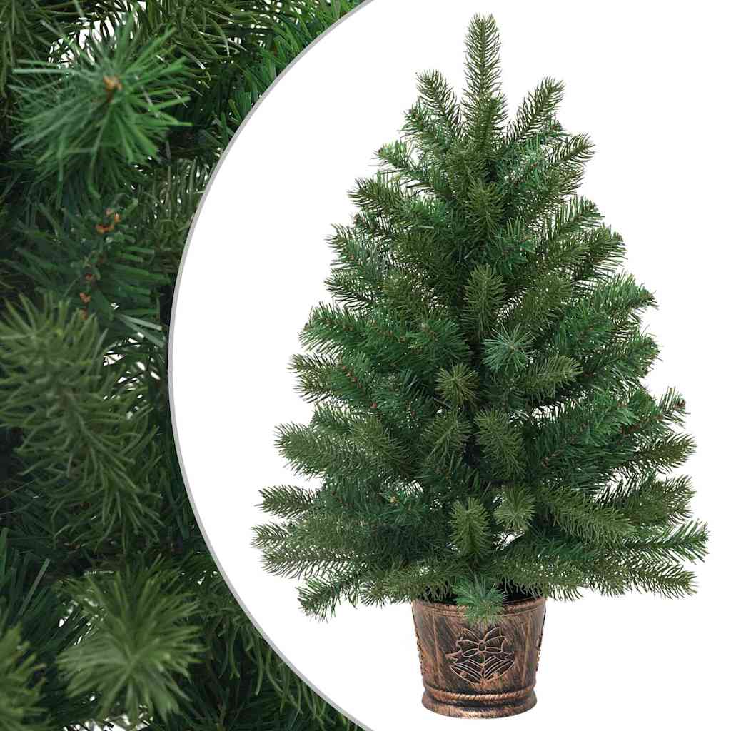 Tehisjõulupuu koos alusega Roheline 75 cm PVC, PE ja teras