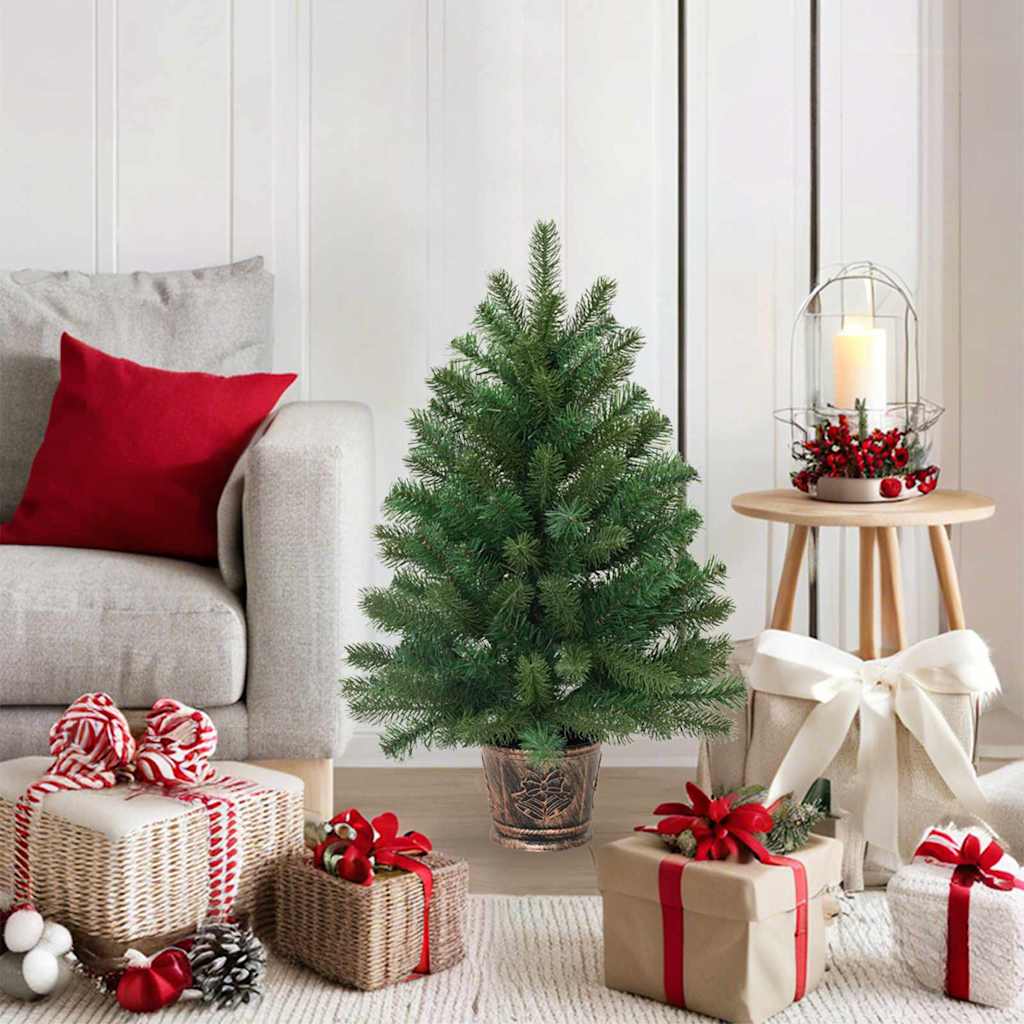 Tehisjõulupuu koos alusega Roheline 95 cm PVC, PE ja teras
