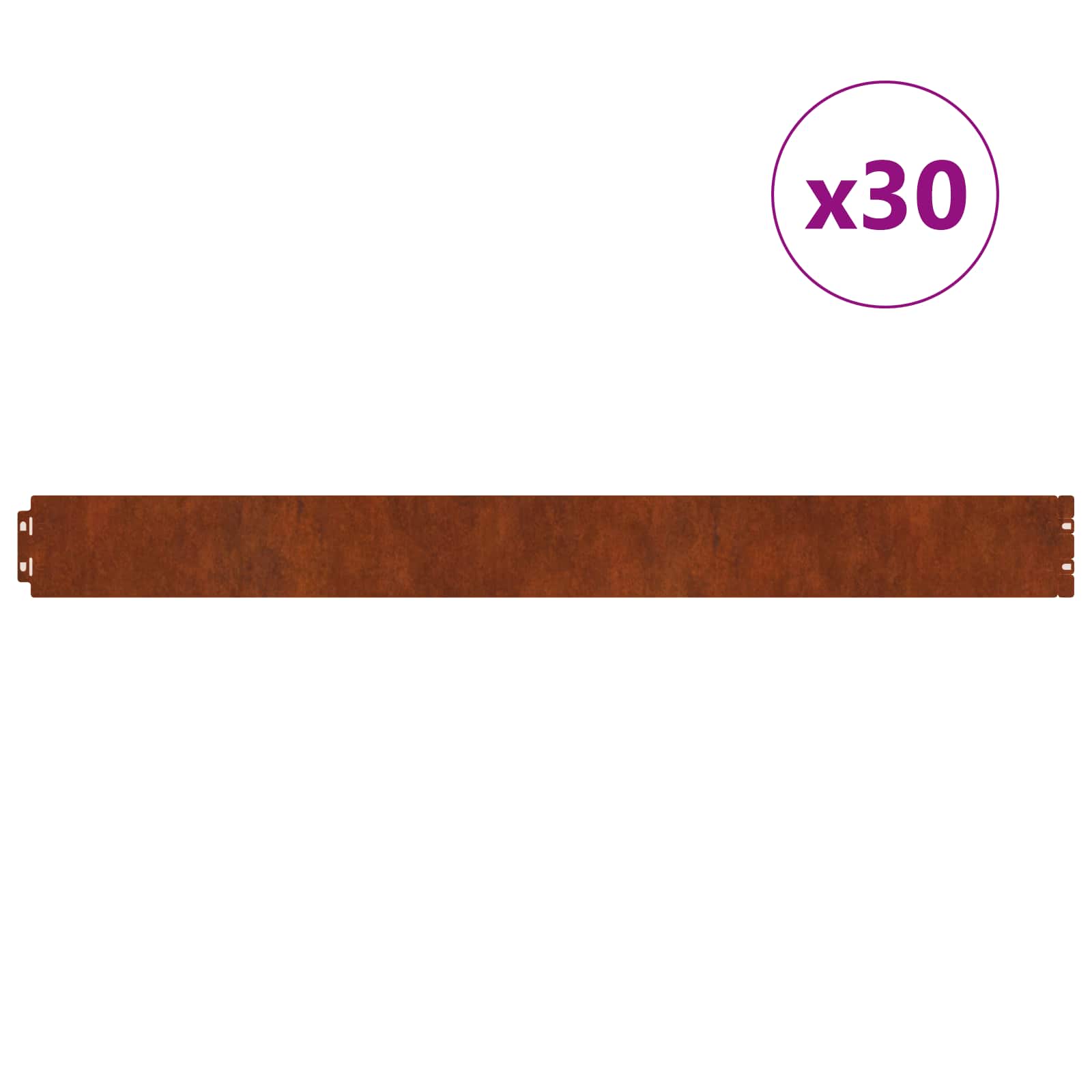 Murupiire 30 tk 20 x 103 cm Ilmastikukindel teras Rooste