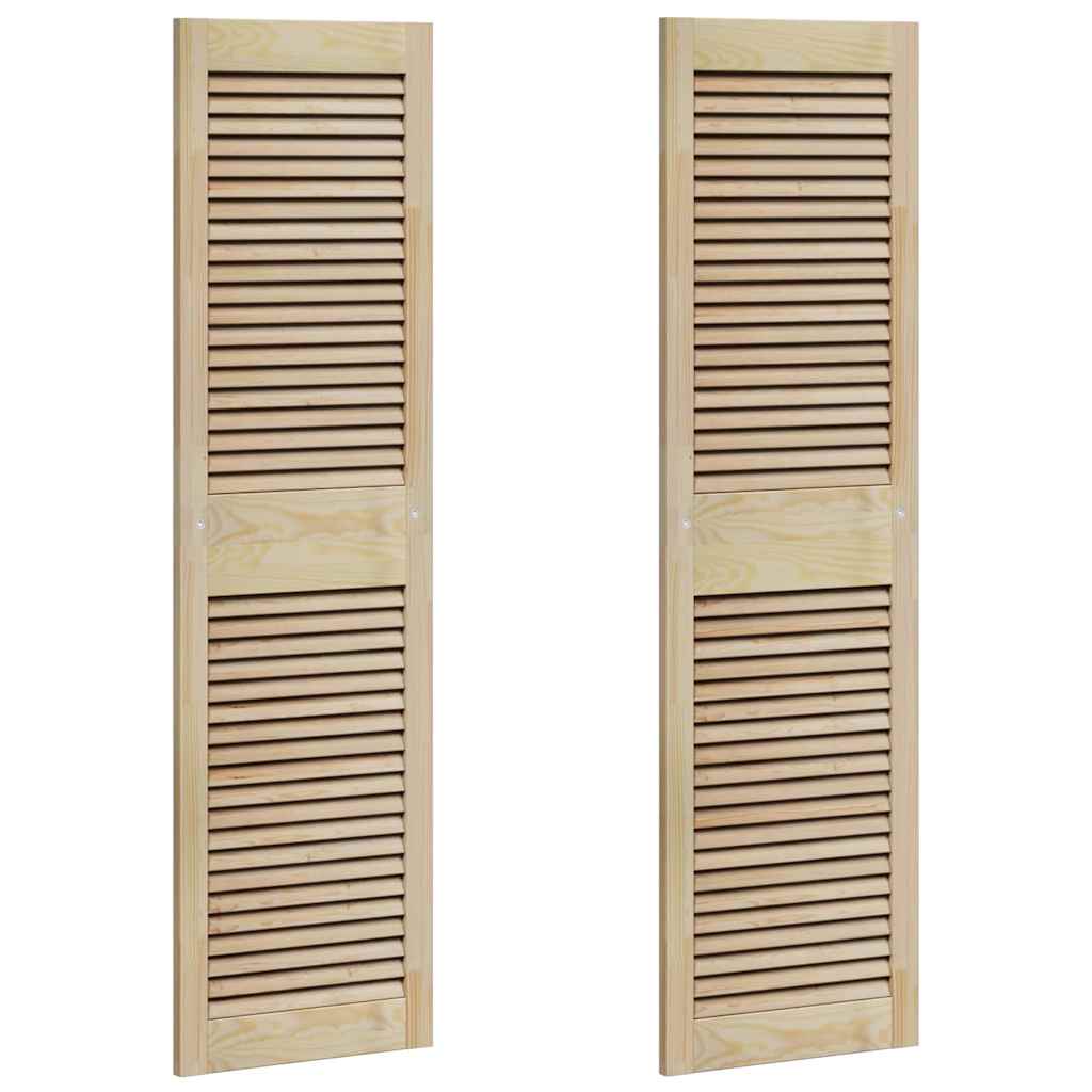 Kappi Uks 2 tk Naturaalne 140,5 x 39,5 cm Toekas männipuit