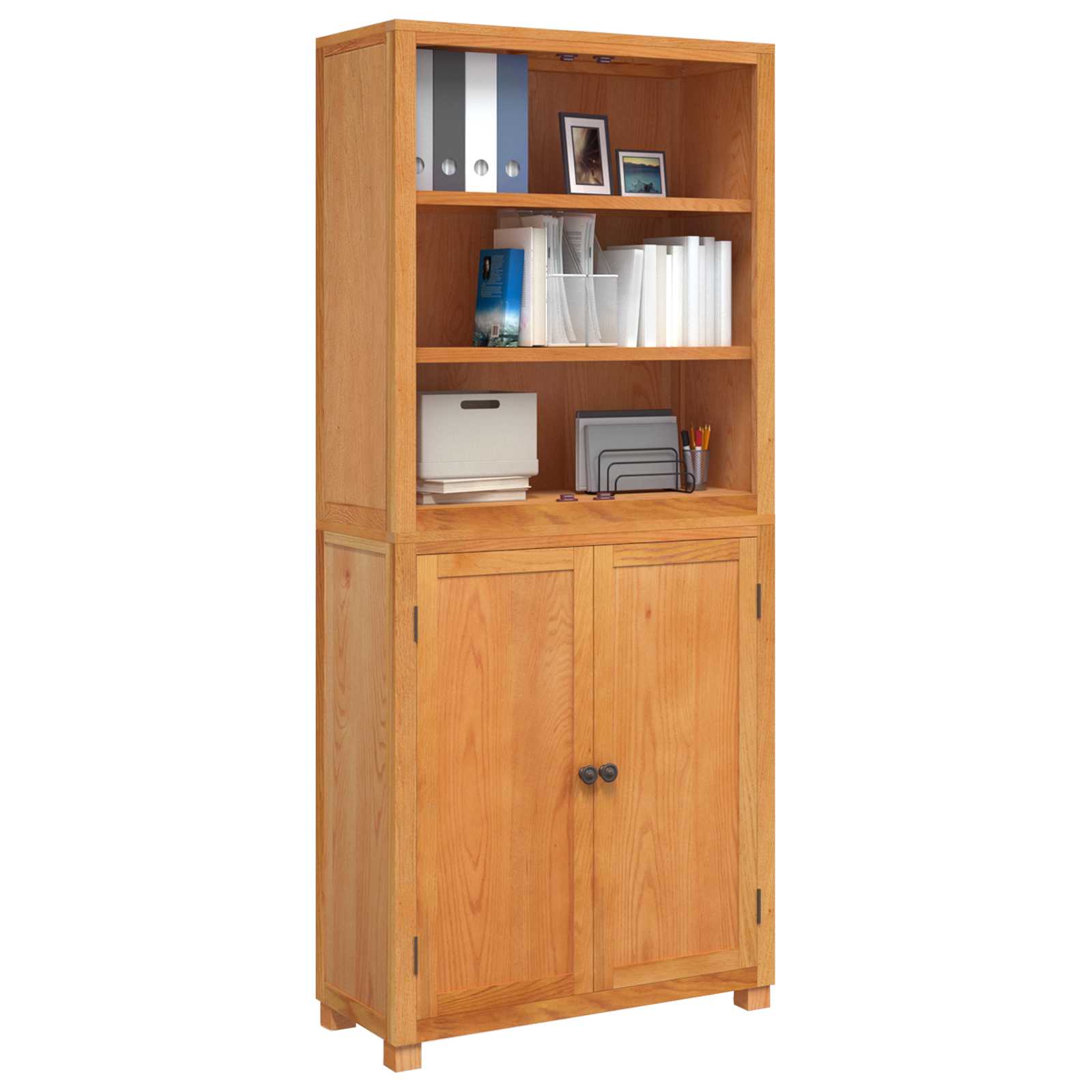 Kõrvalkappide komplekt uksega 2 tk Naturaalne 80 x 35 x 185 cm