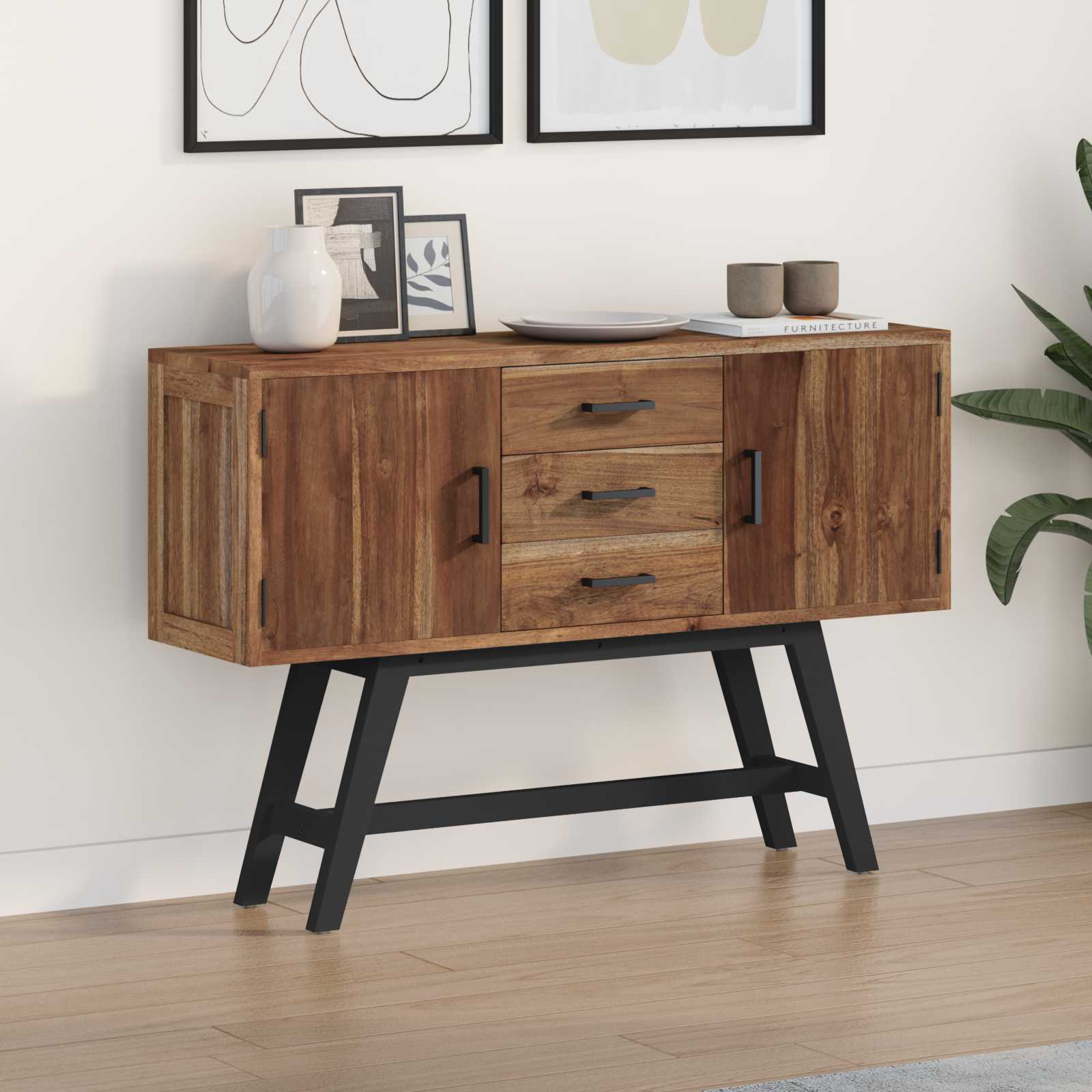 Telerialus 110 x 30 x 75 cm Neutraalne Tugev teakpuit