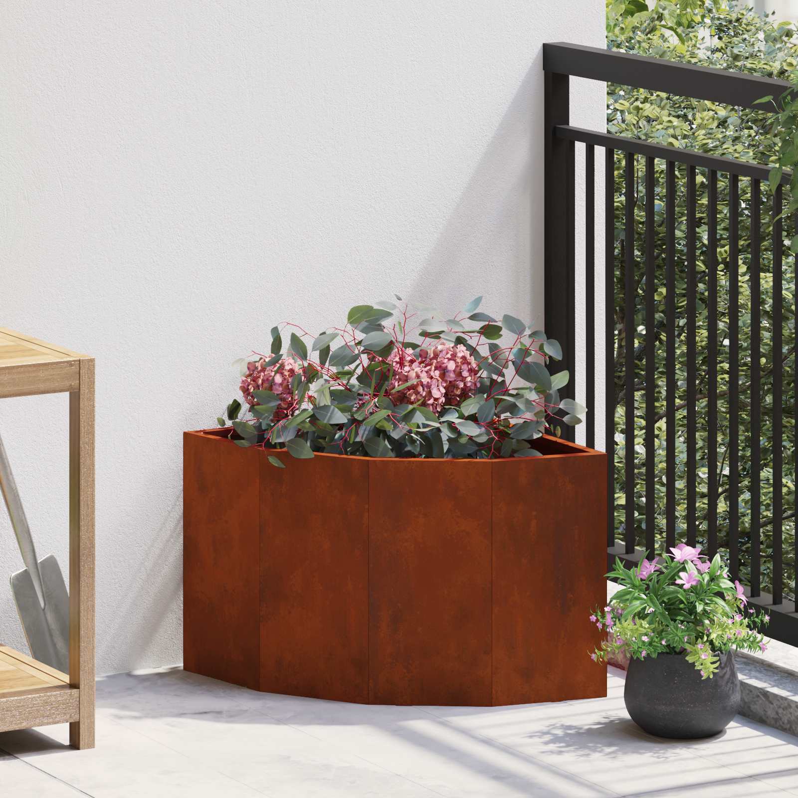 Nurgapott Rooste 45 x 45 x 35 cm Ilmastikukindel teras